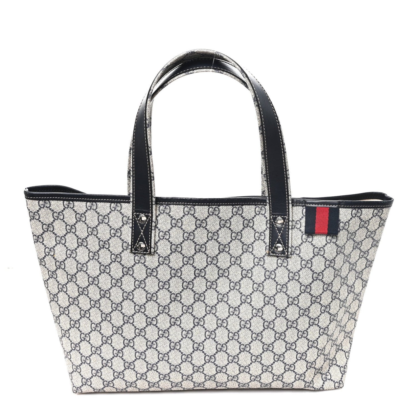 GG Plus Monogram Medium Signature Web Loop Tote Navy