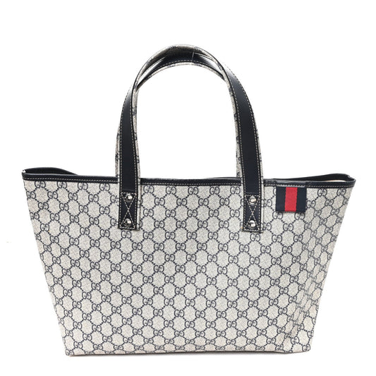 GG Plus Monogram Medium Signature Web Loop Tote Navy