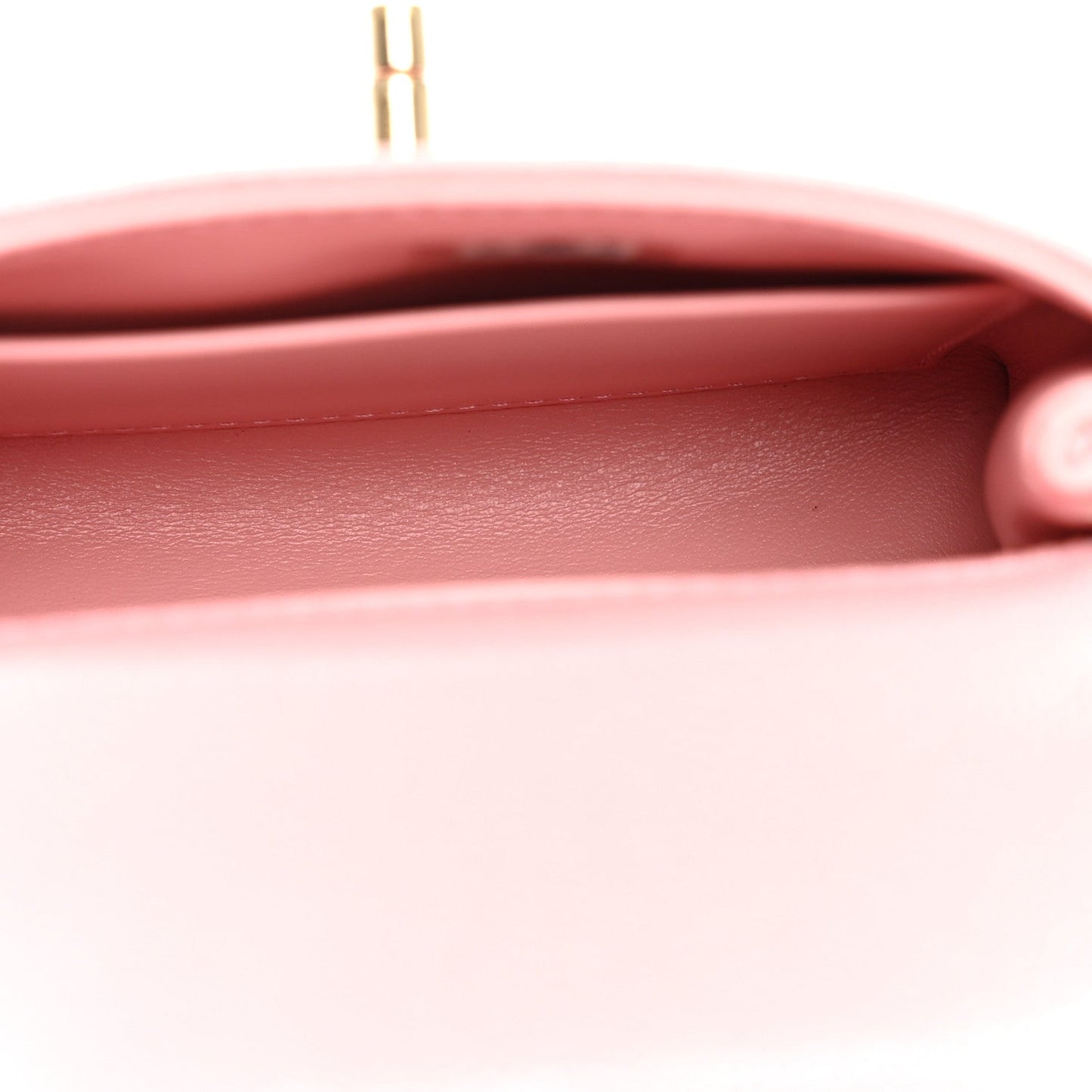 Caviar Quilted Nano Coco Handle Clutch With Chain Pink