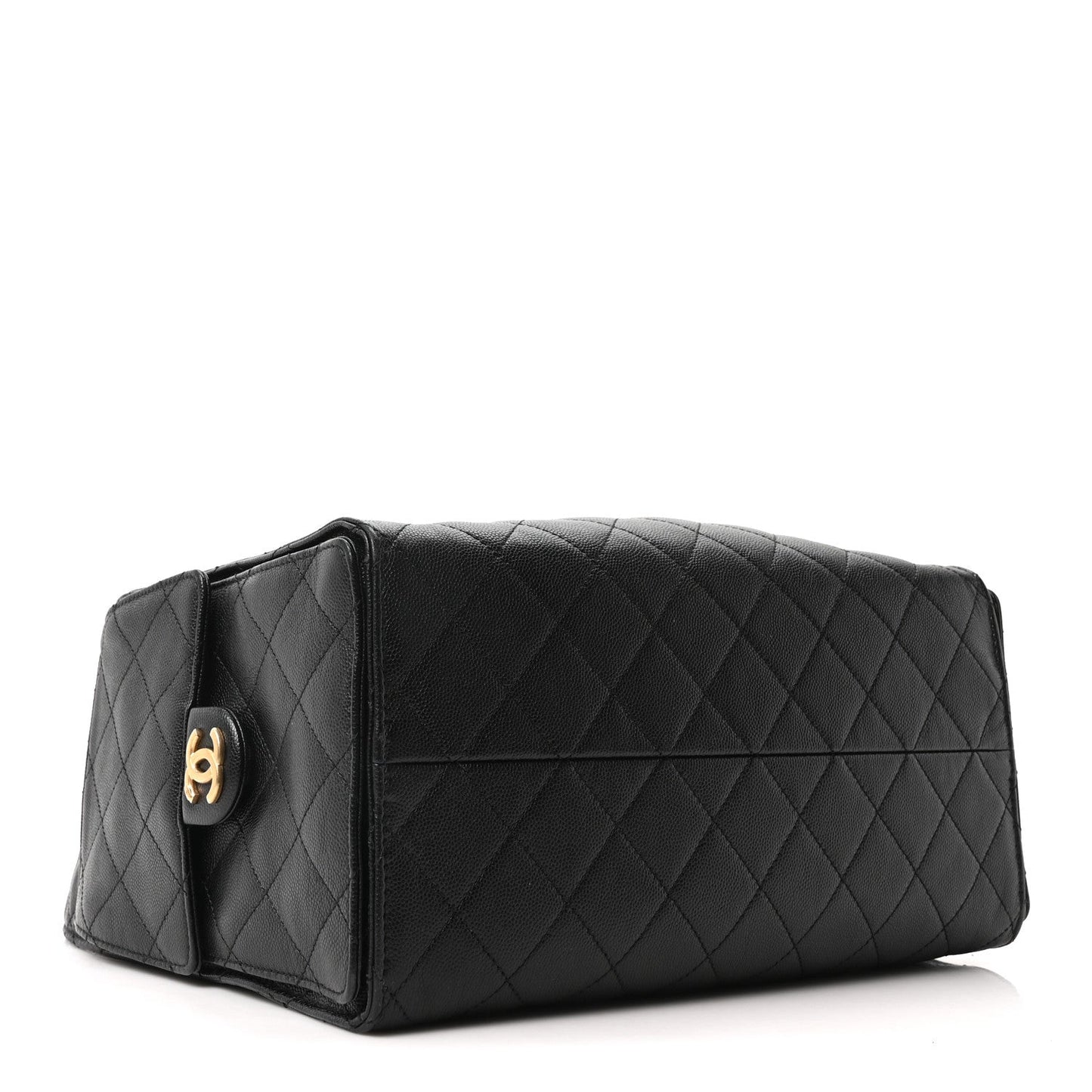 Caviar Quilted Medium Chanel 25 Handbag Black