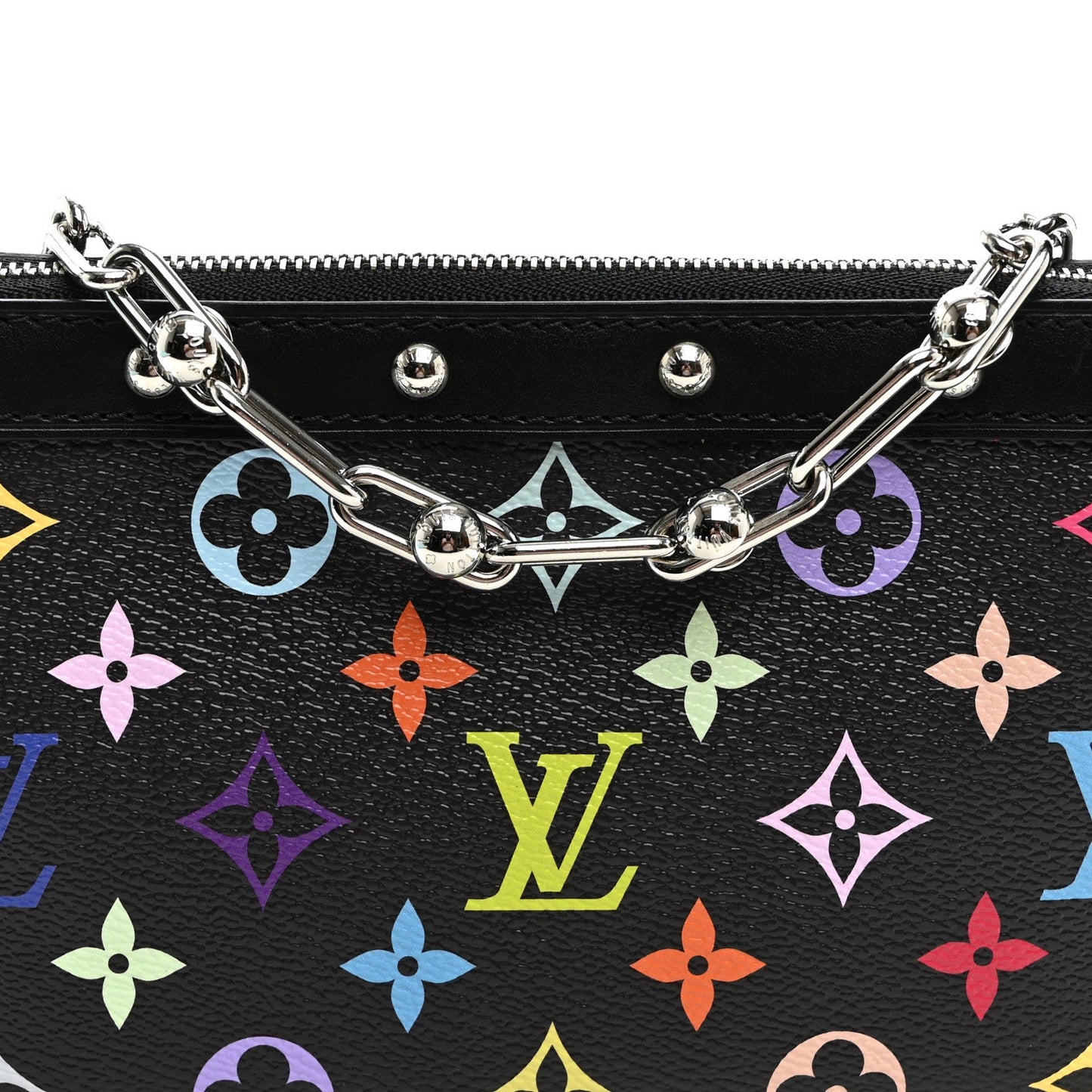 LV X TM Monogram Multicolor Pochette Accessories Black