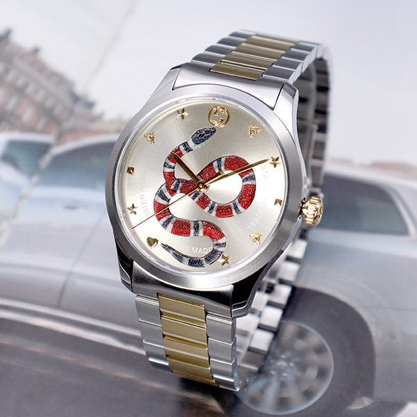 Gucci G Timeless Quartz Silver Dial Silver Steel Strap Watch For Women - YA1264075