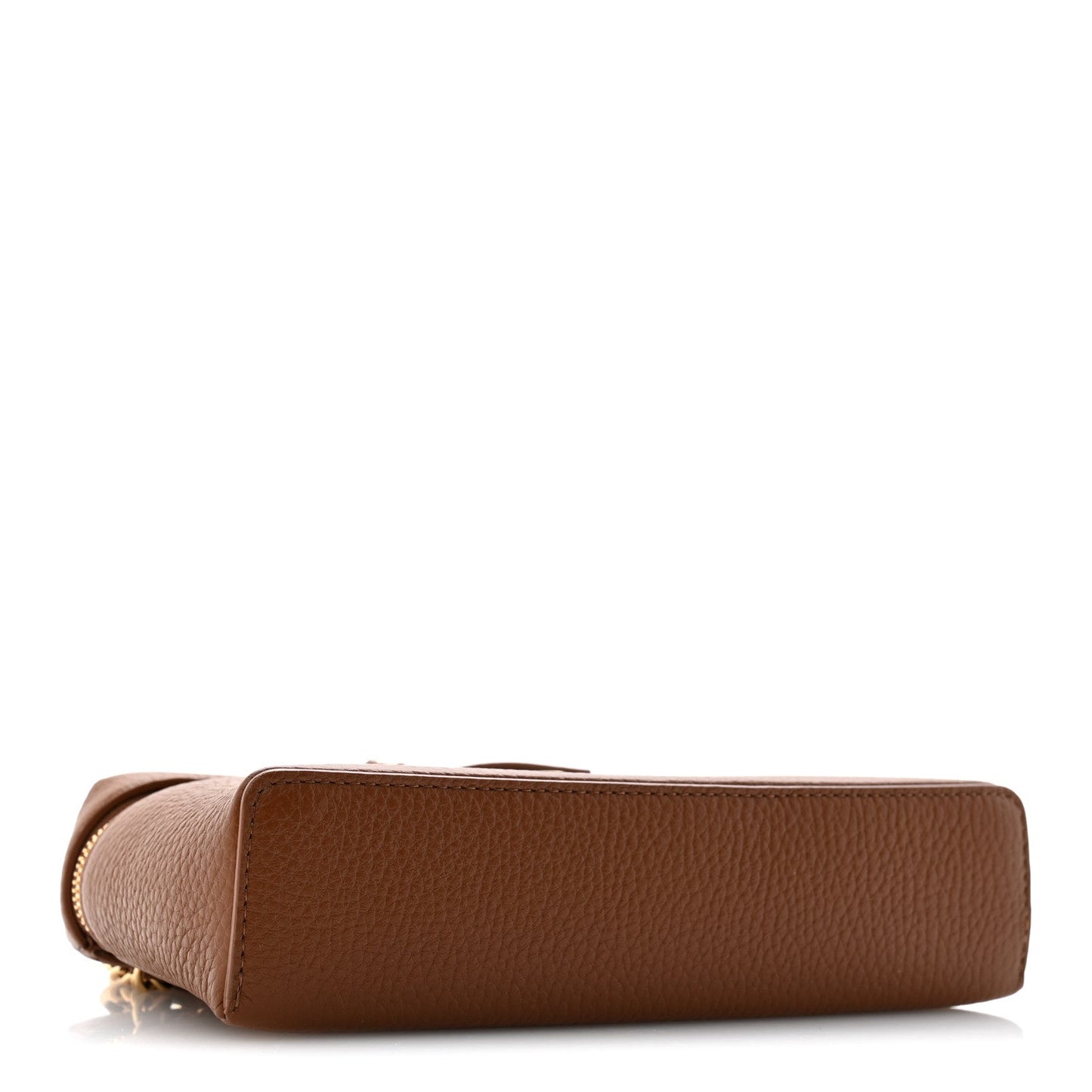 Grained Calfskin Small Supple Trapeze Vanity With Chain Camel