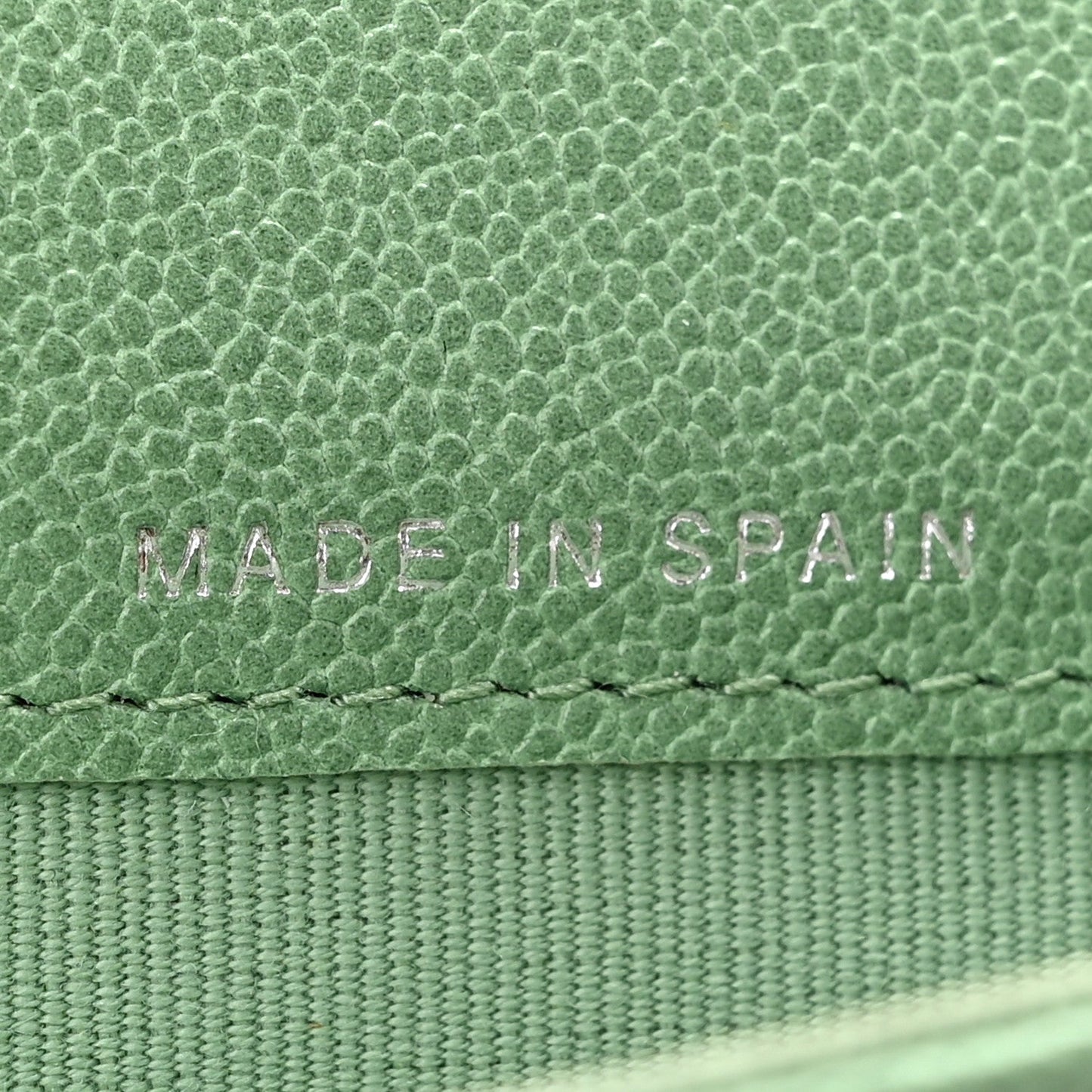 Caviar Quilted Boy Flap Card Holder Light Green