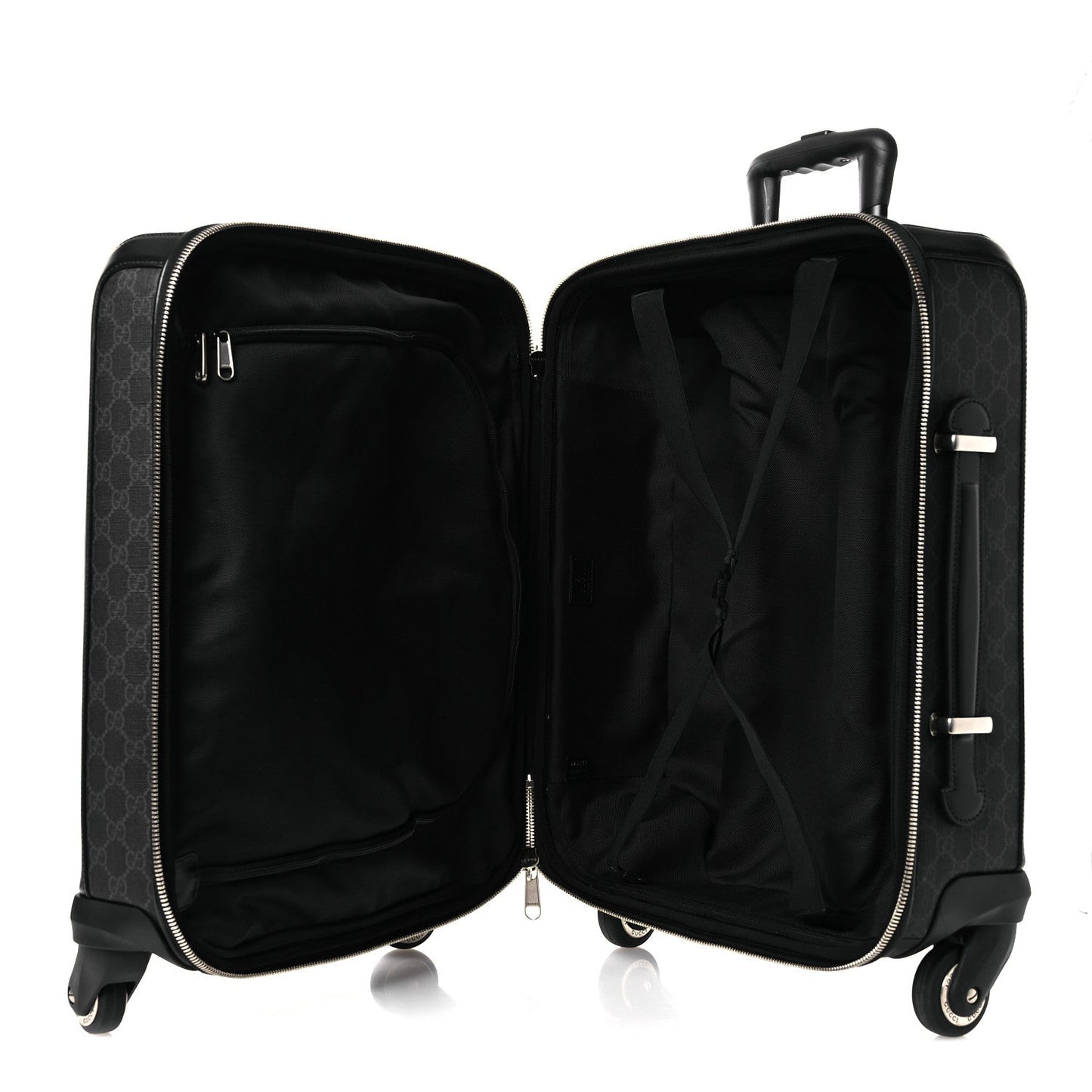 GG Supreme Monogram Calfskin Carry On Trolley Black