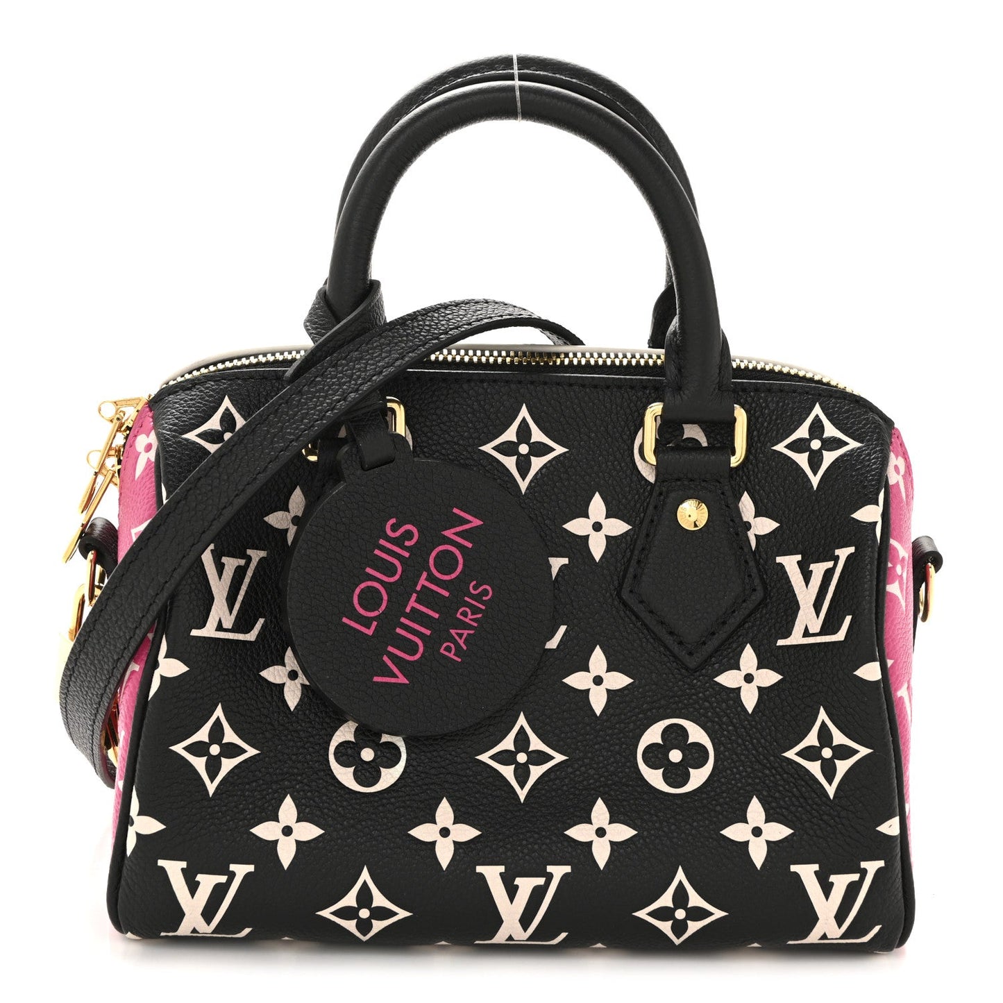 Empreinte Monogram Spring in the City Speedy Bandouliere 20 Black White Pink