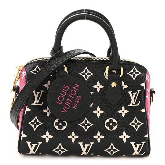Empreinte Monogram Spring in the City Speedy Bandouliere 20 Black White Pink