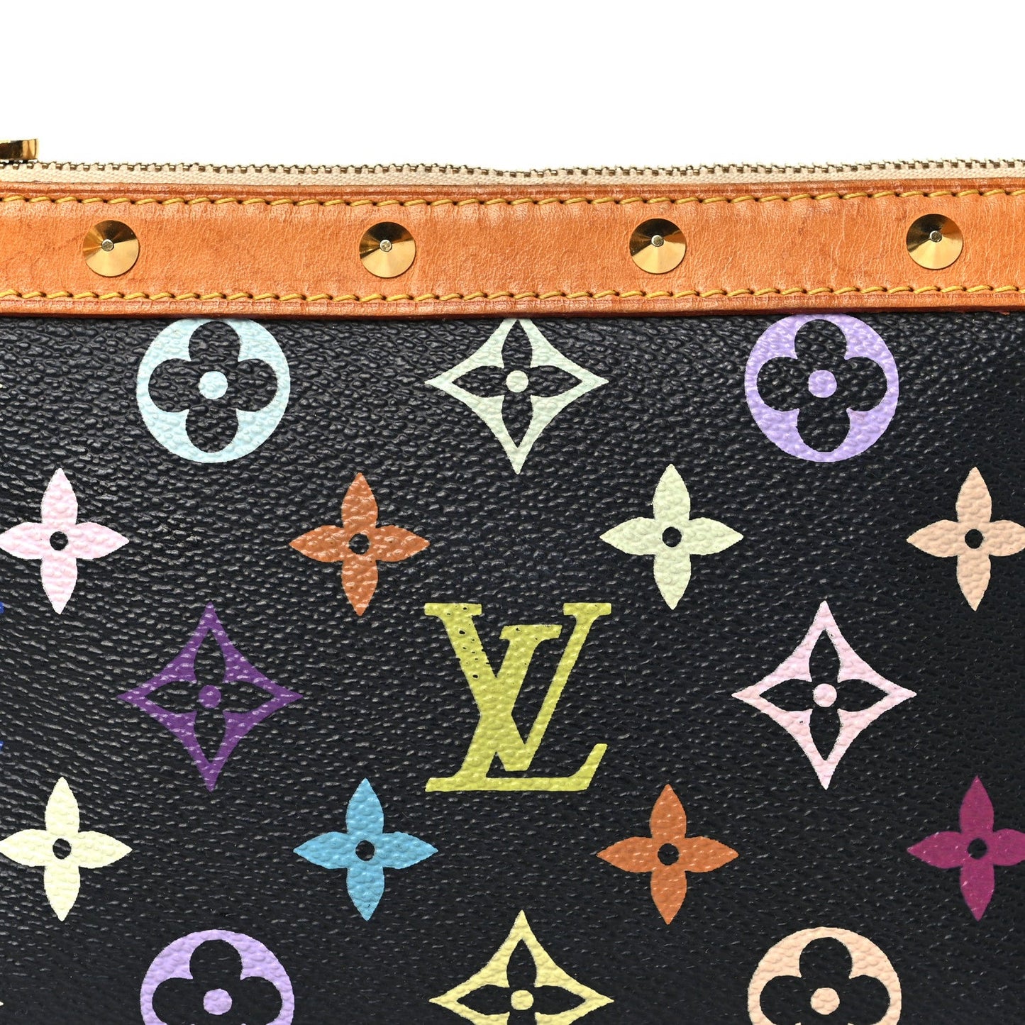 Monogram Multicolor Pochette Accessories Black
