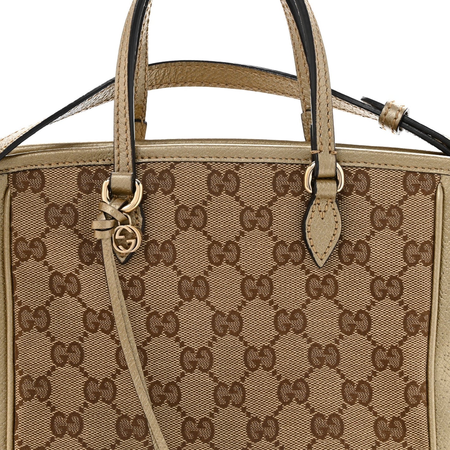 Monogram Mini Bree Tote Golden Beige
