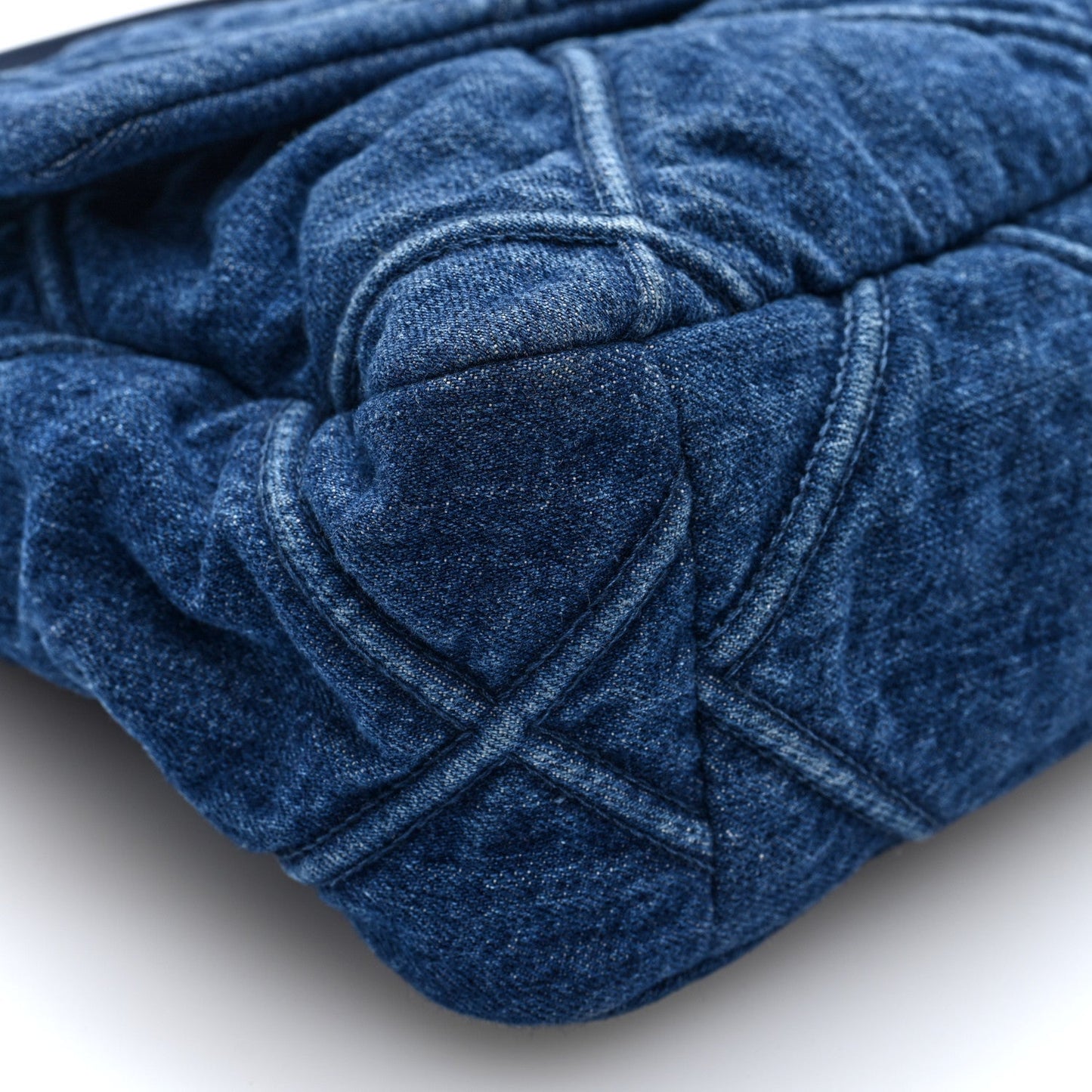 Denim Quilted Large Chanel 19 Flap Blue