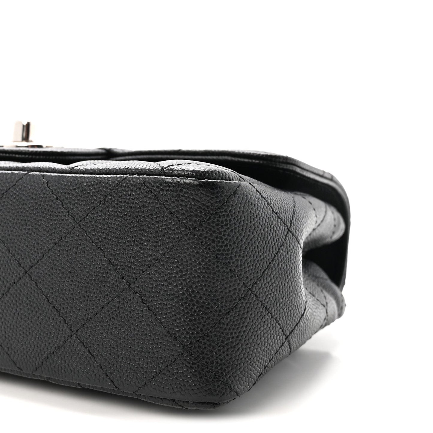 Caviar Quilted Mini Rectangular Flap Black