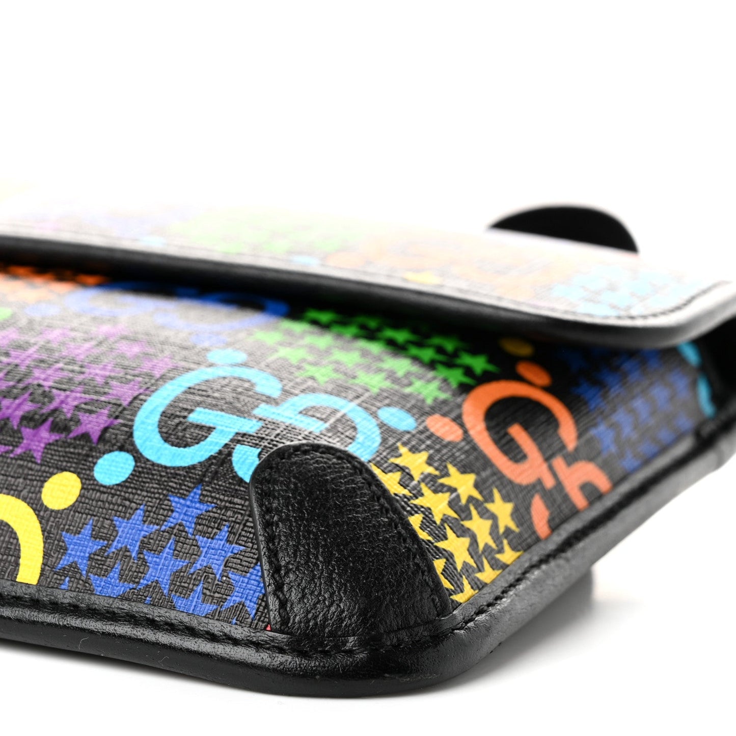 GG Supreme Monogram Psychedelic Slim Belt Bag Black