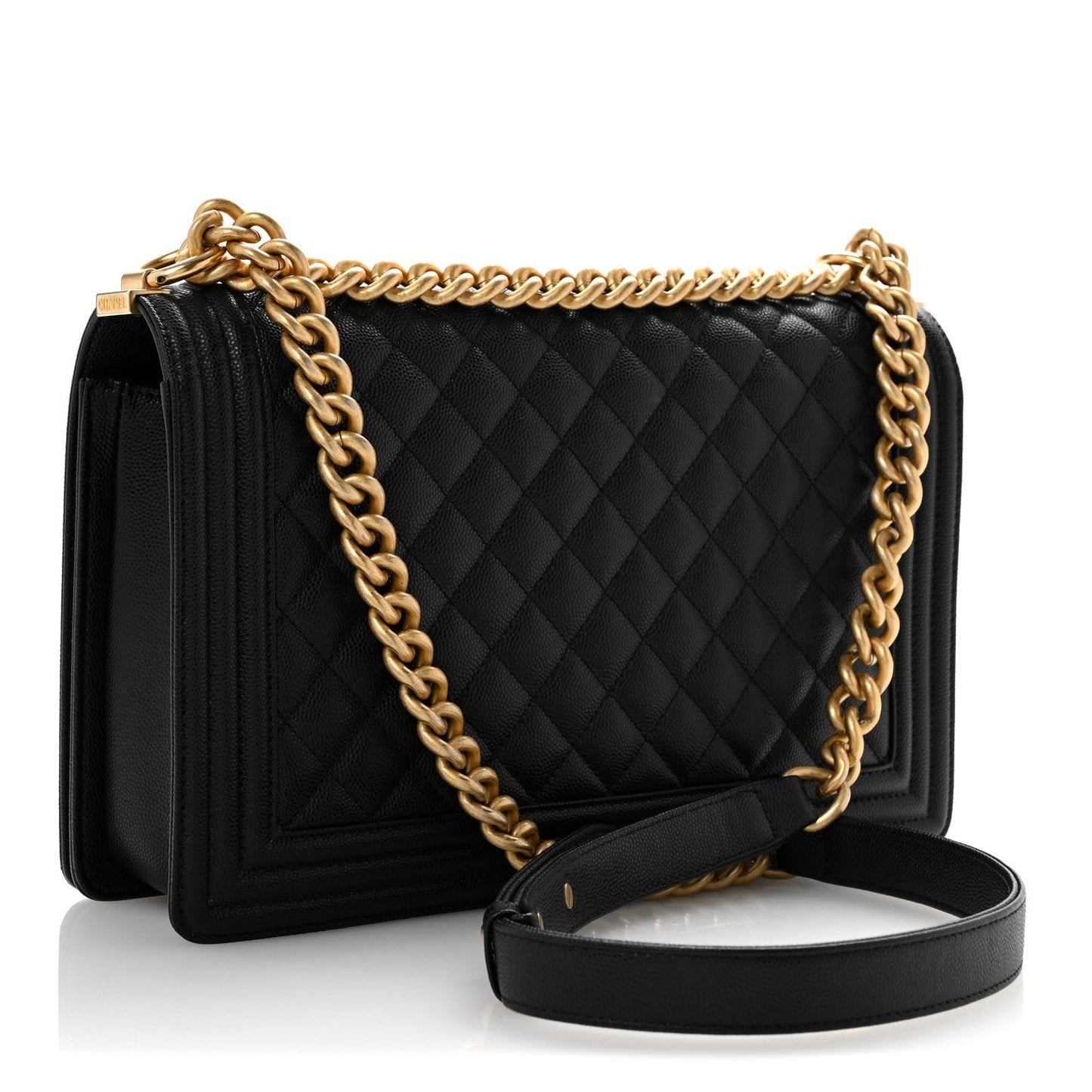 Caviar Quilted New Medium Boy Flap Black