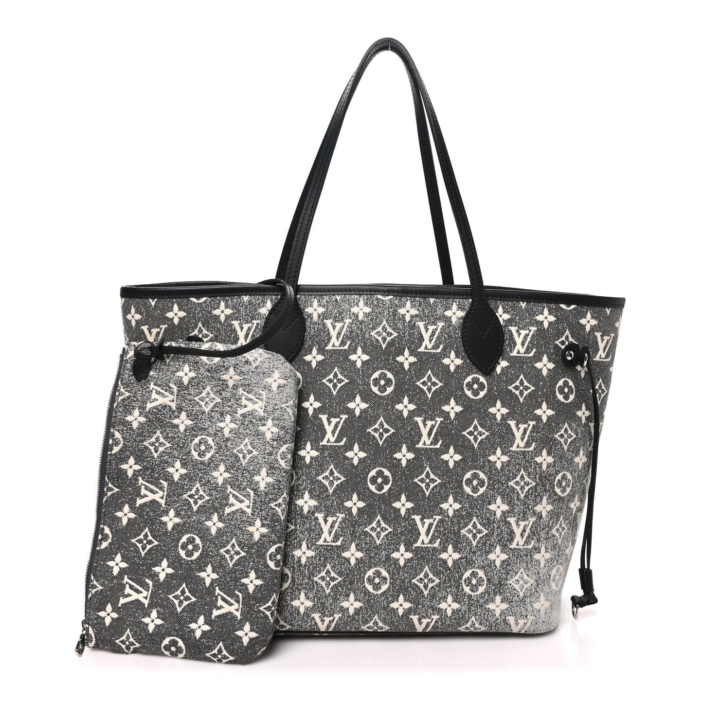 Denim Monogram Jacquard Neverfull MM Grey