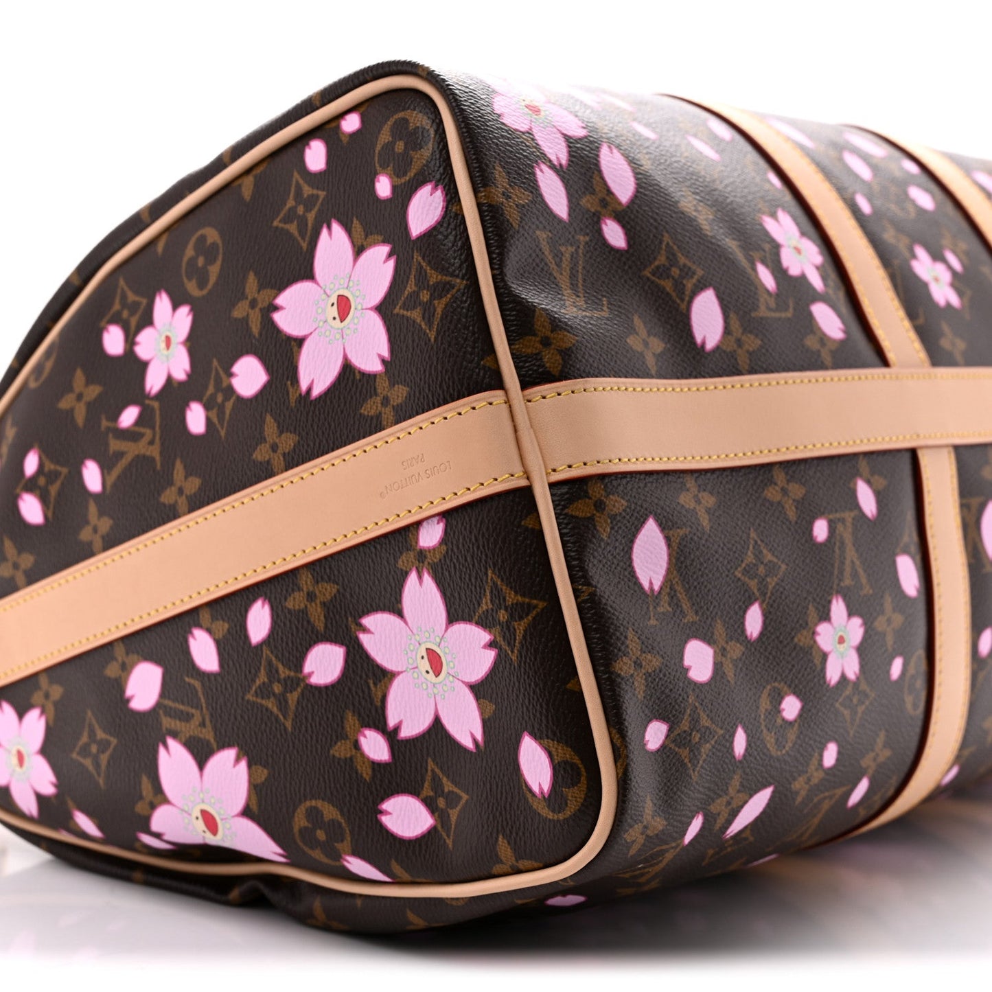 LV X TM Monogram Cherry Blossom Keepall Bandouliere 45 Sakura Brown