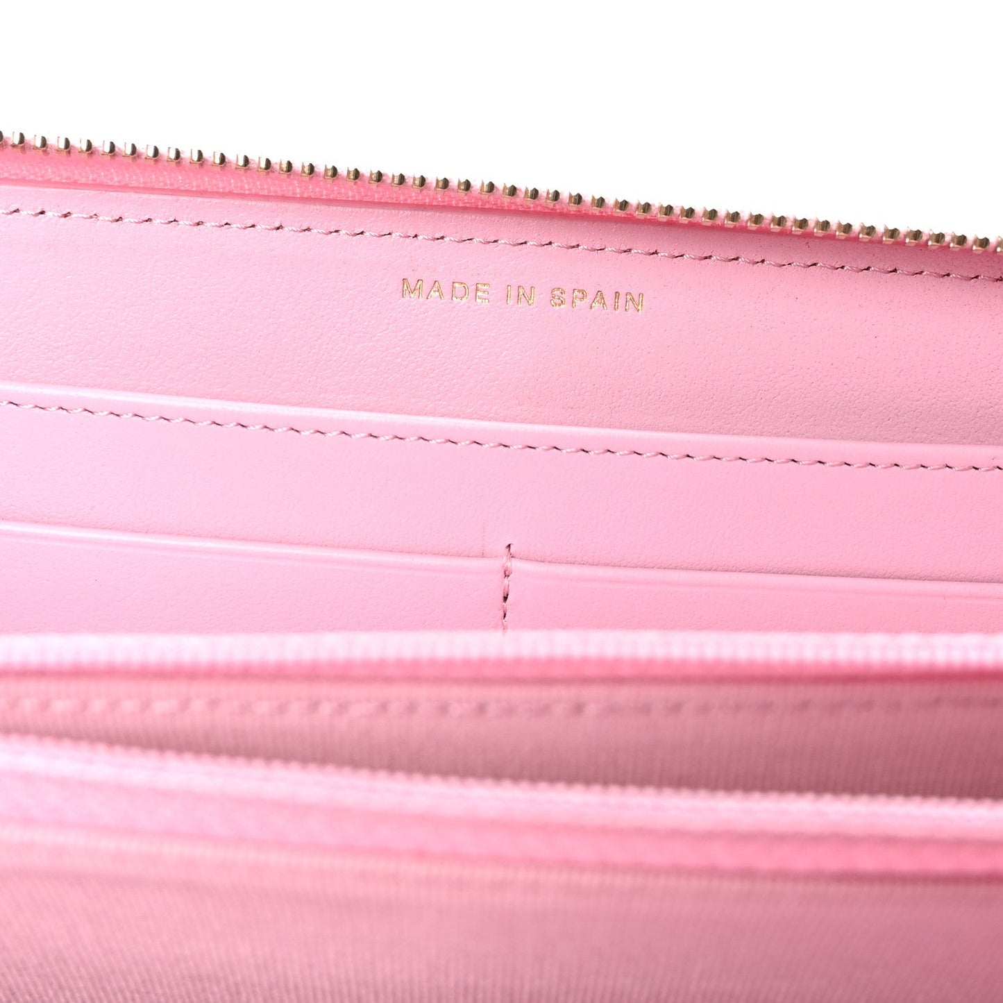 Lambskin Quilted 19 Long Zipped Around Wallet Pink