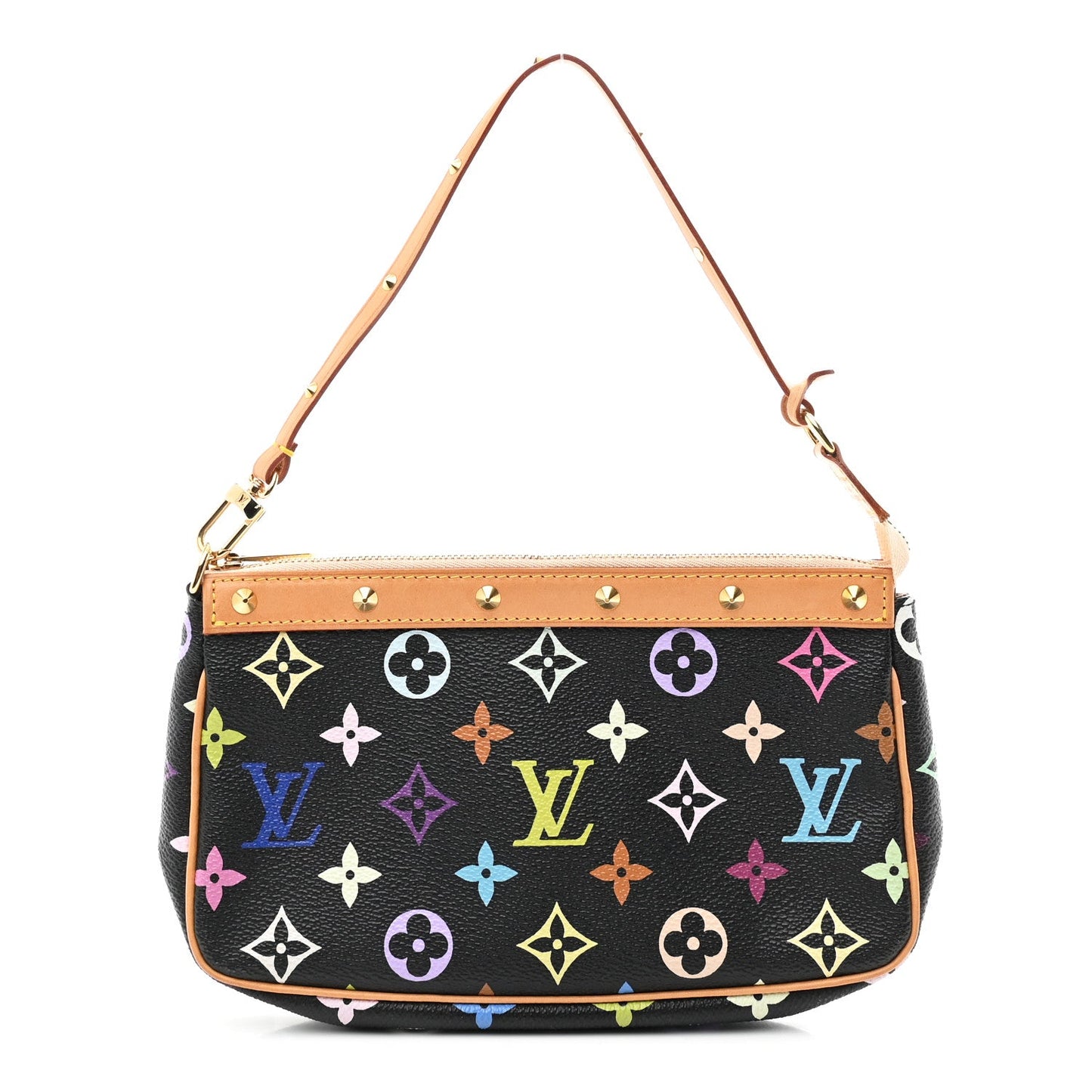 Monogram Multicolor Pochette Accessories Black