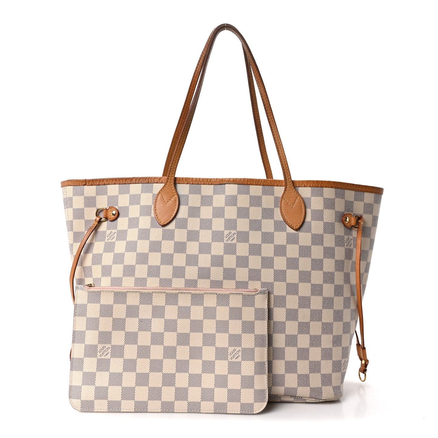 Damier Azur Neo Neverfull MM Rose Ballerine