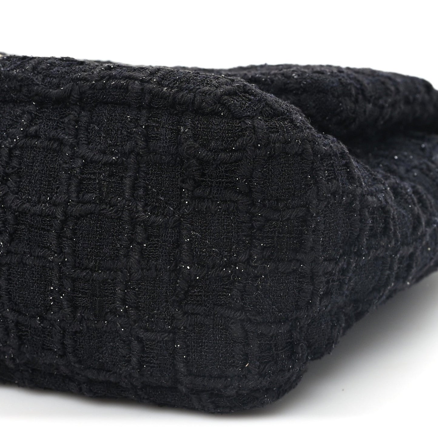 Tweed Quilted Medium Chanel 19 Flap Black Black