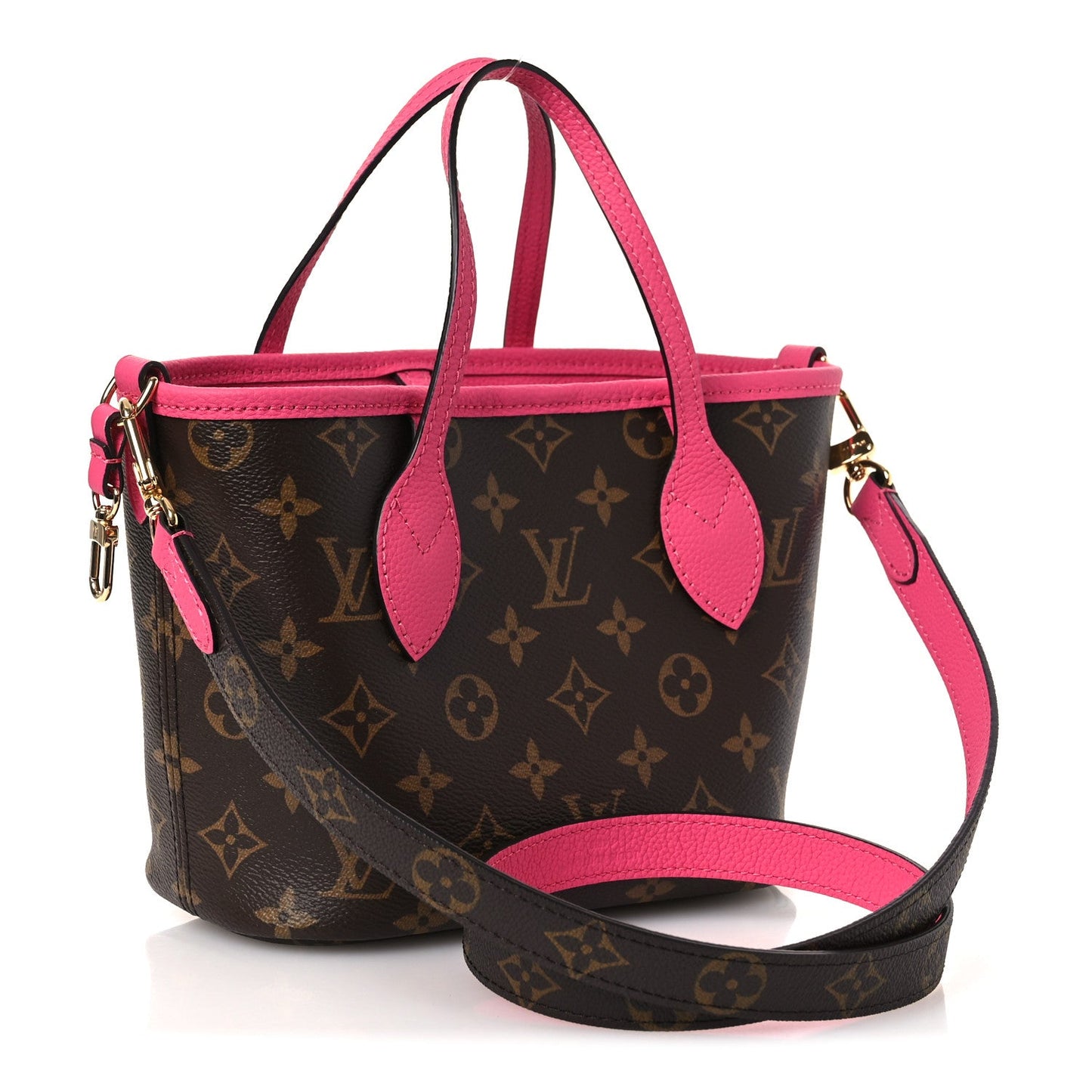 Monogram Neverfull Inside Out Bandouliere BB Rose Pondichery