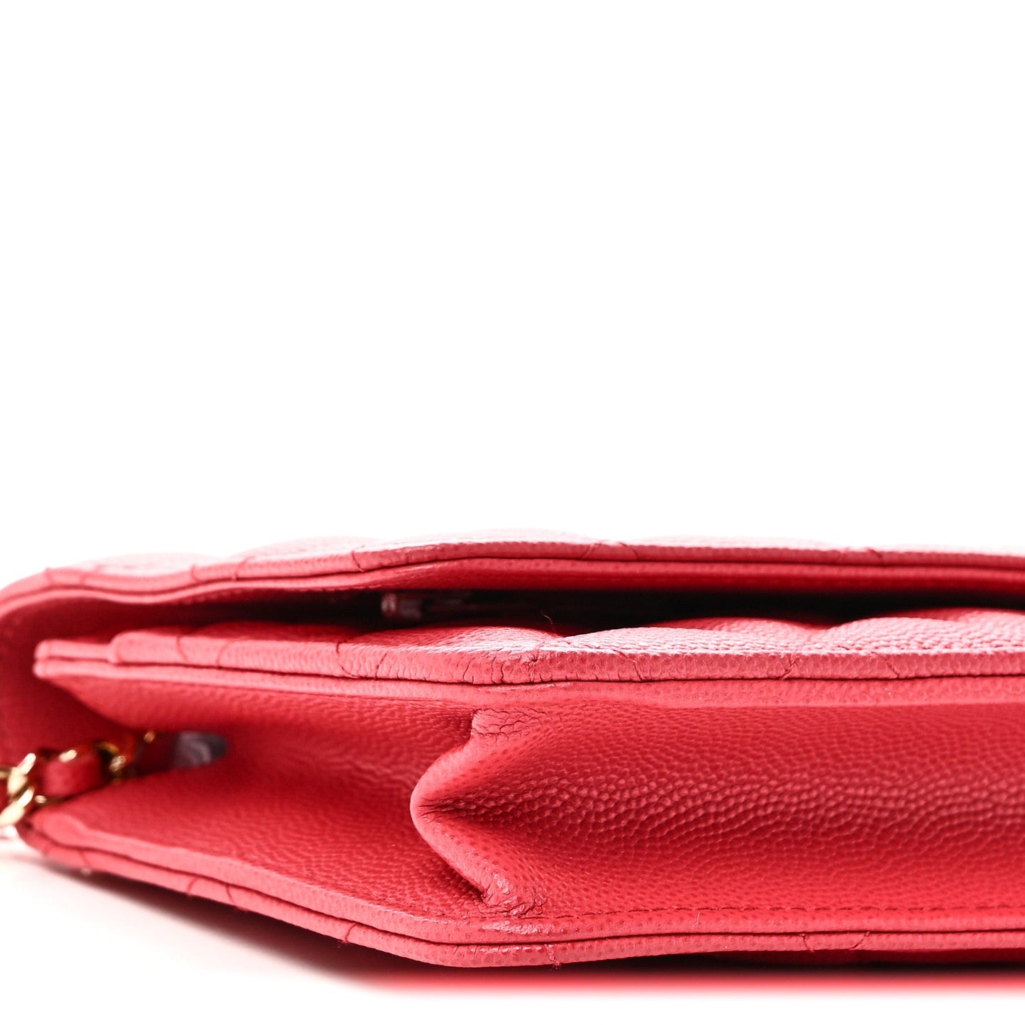 Caviar Quilted Wallet on Chain WOC Pink