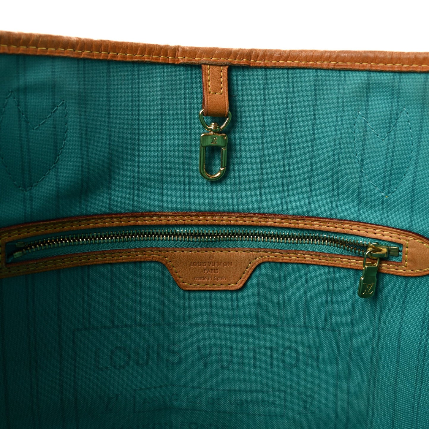 Monogram V Neverfull MM Turquoise