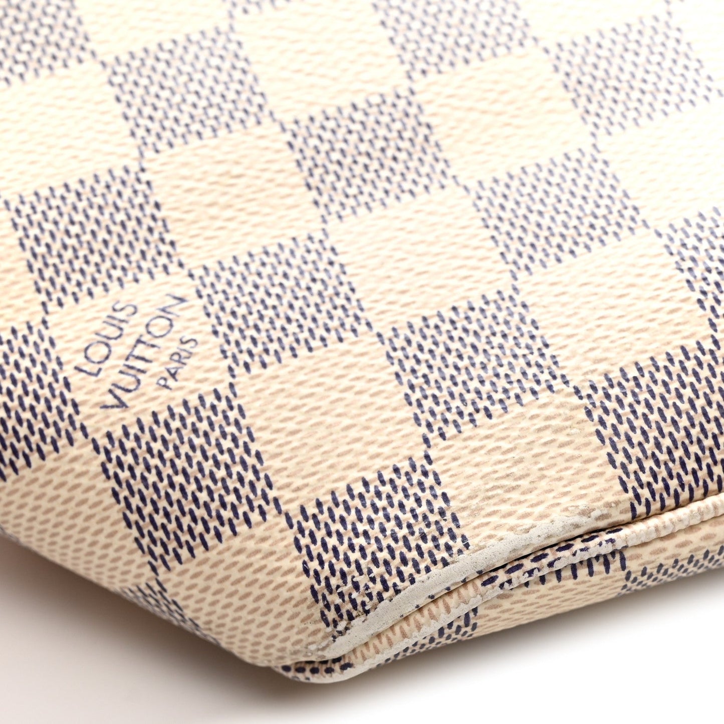 Damier Azur Braided Neverfull MM Orange