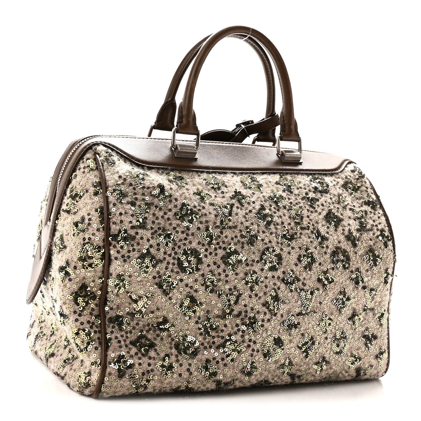 Sequin Monogram Sunshine Express Speedy Kaki