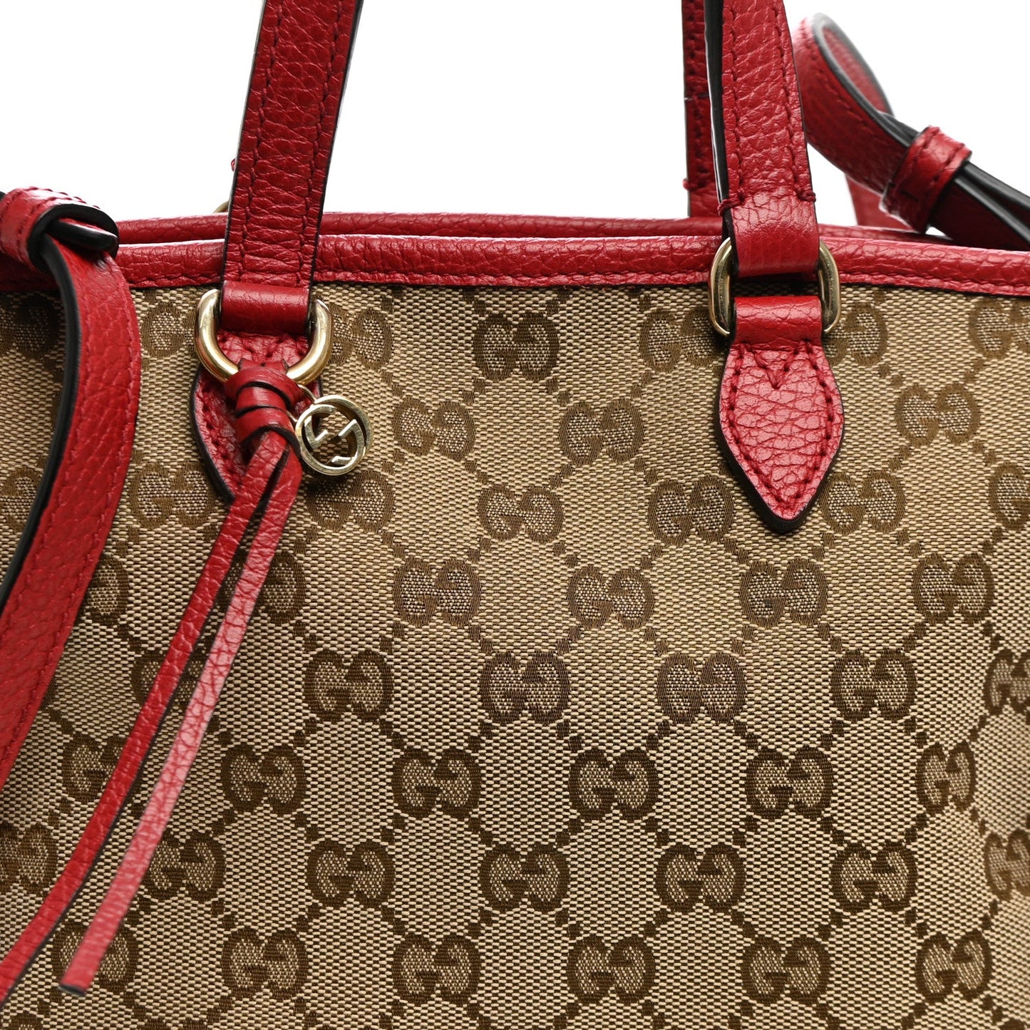 Monogram Small Bree Tote Red
