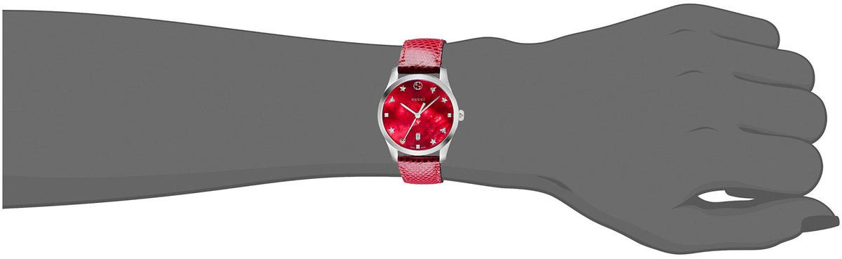 Gucci G-Timeless Cherry Red Mother of Pearl Dial 27mm Watch For Women - YA126584