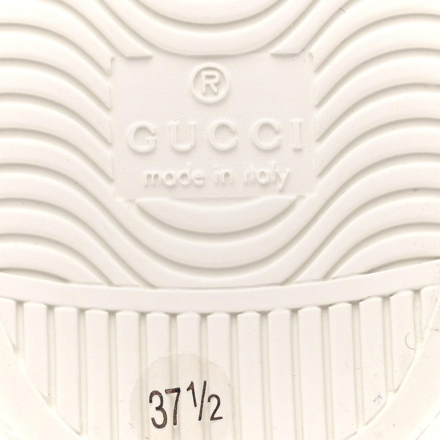 Calfskin Interlocking G Perforated Womens Ace Sneakers 37.5 White Grey Sky