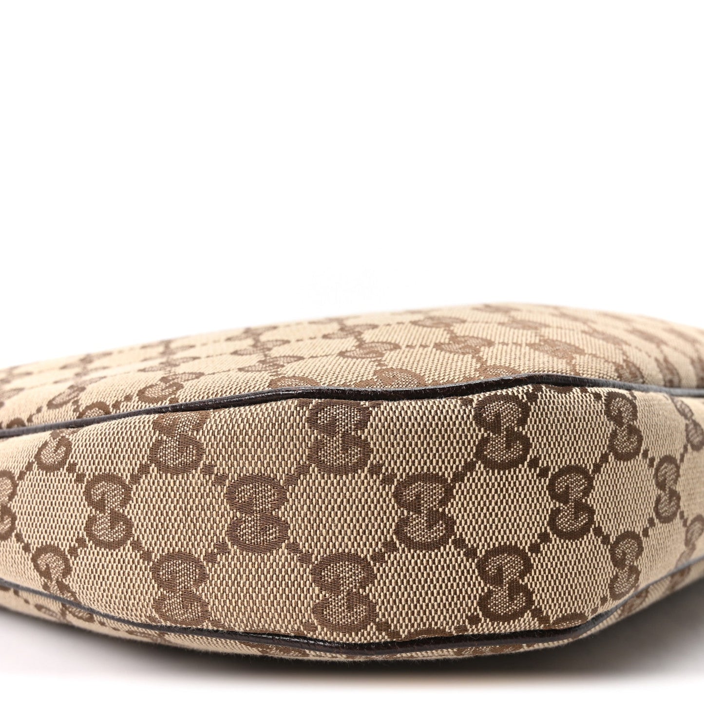 Monogram Web Medium Half Moon Hobo Dark Brown
