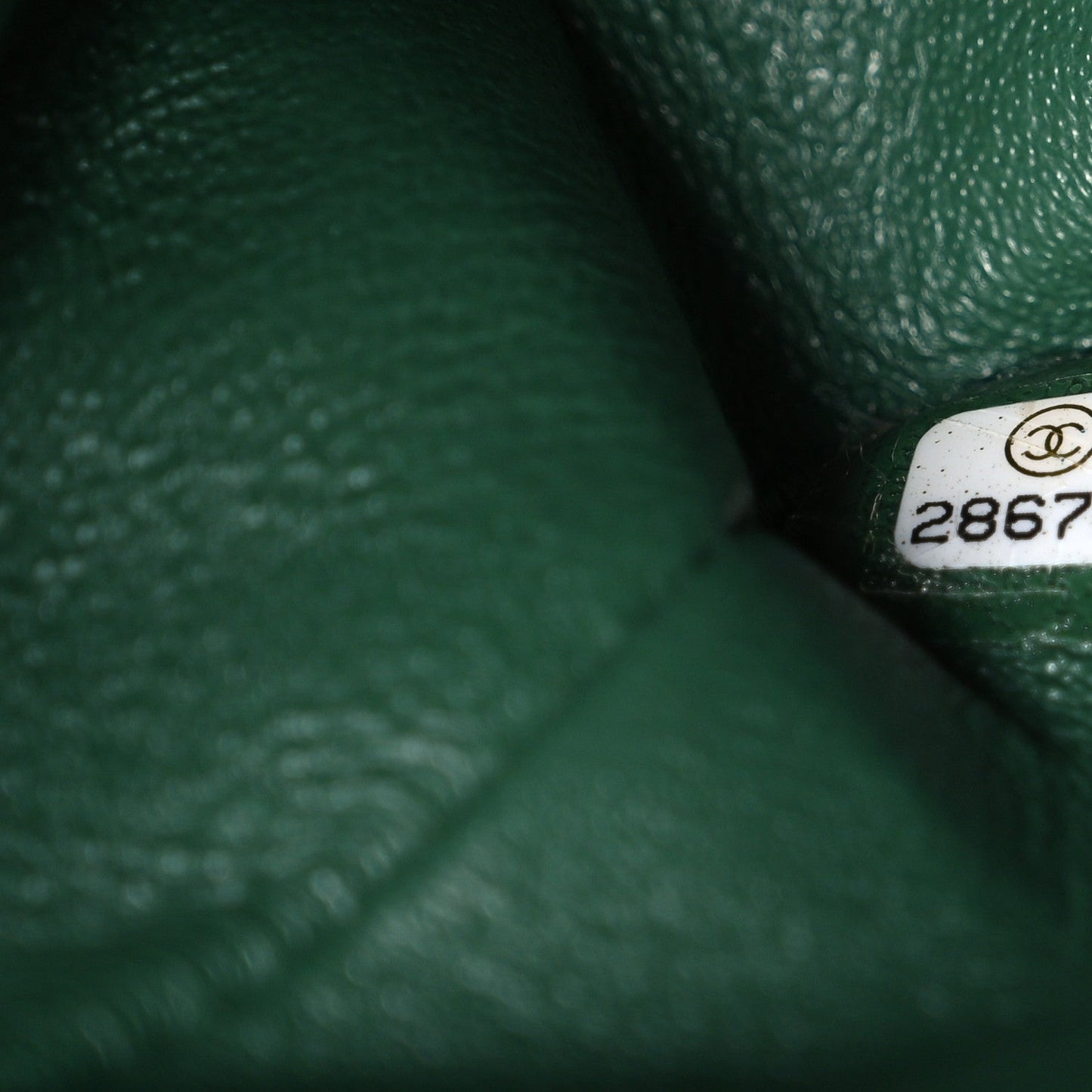Lambskin Quilted Mini Square Flap Green