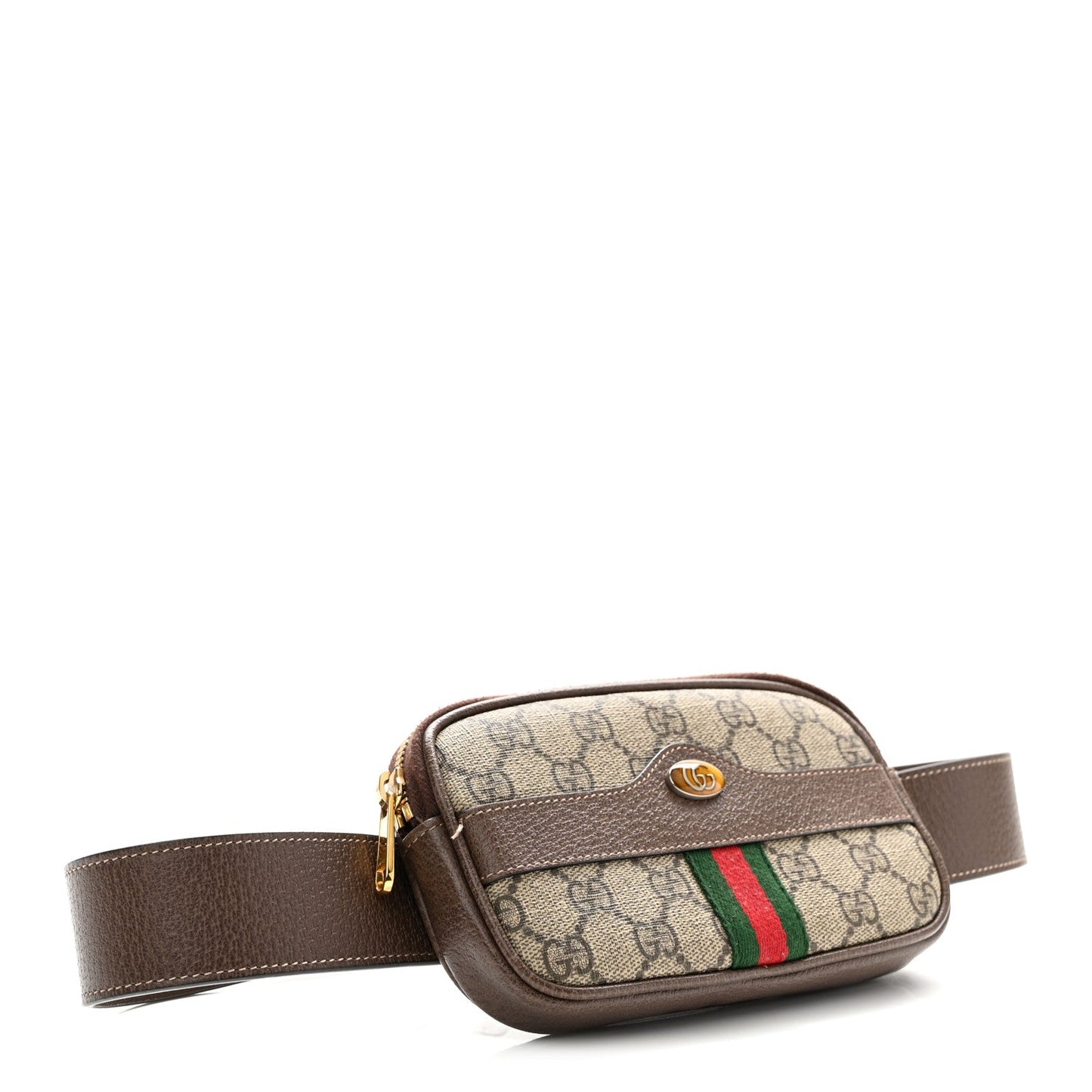 GG Supreme Monogram Ophidia Belted iPhone Case 85 34 Dark Brown