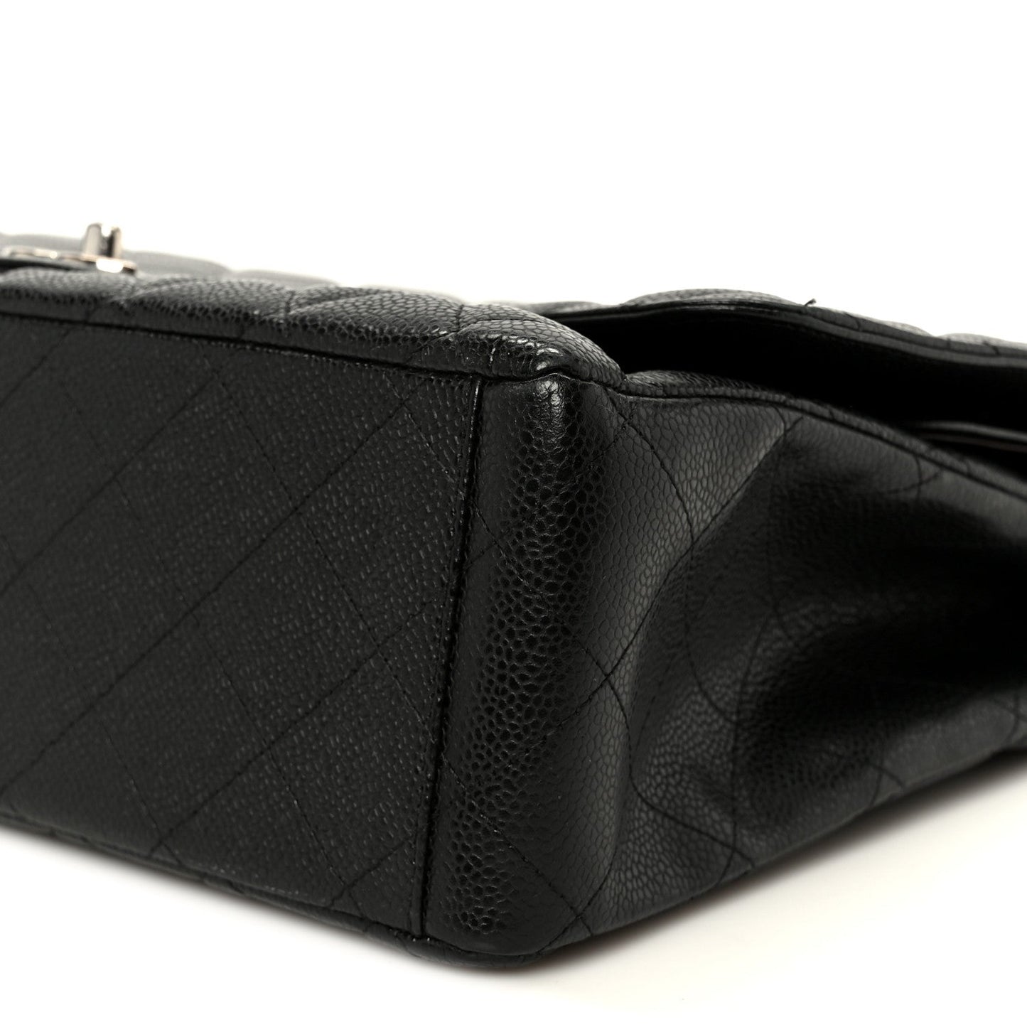 Caviar Quilted Maxi Double Flap Black