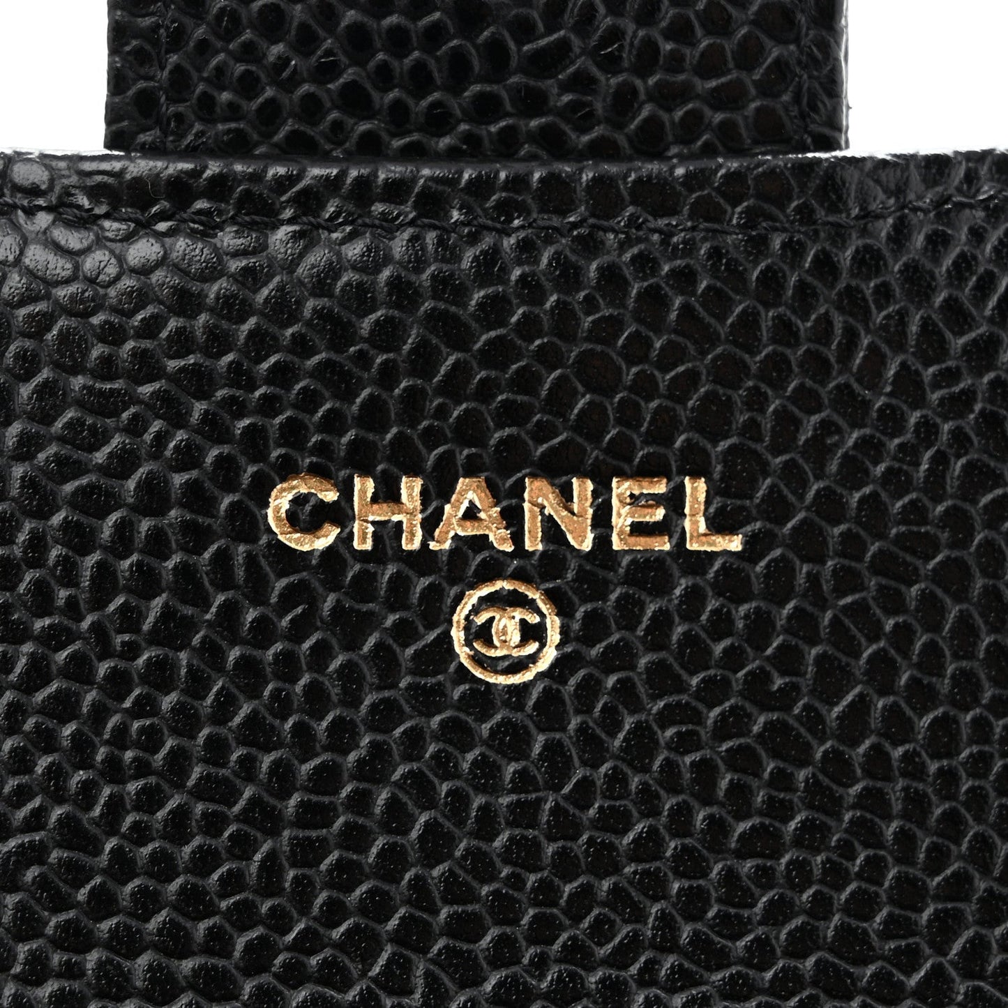 Caviar Quilted Large Gusset Flap Wallet Black