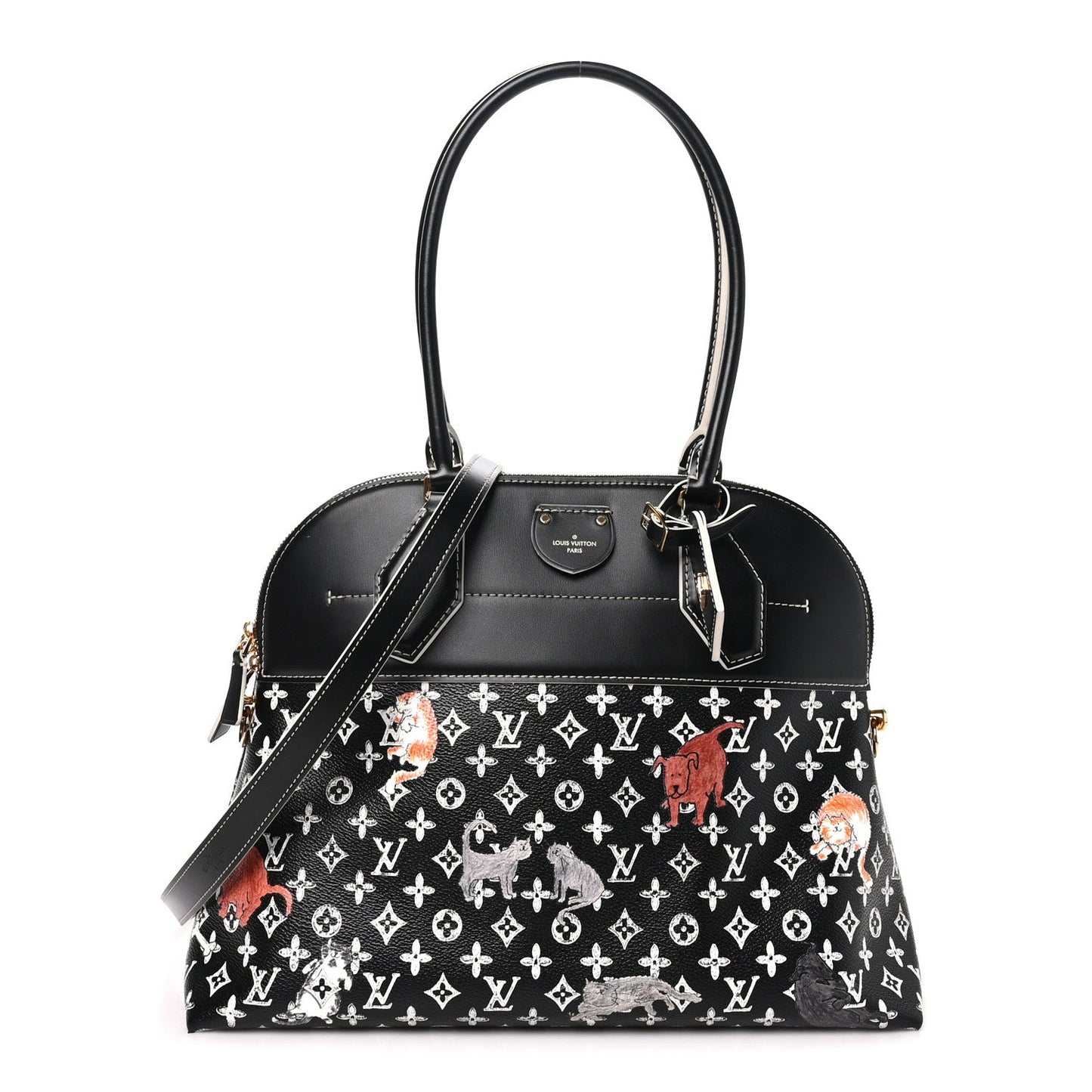 Calfskin Catogram Alma Souple MM Black