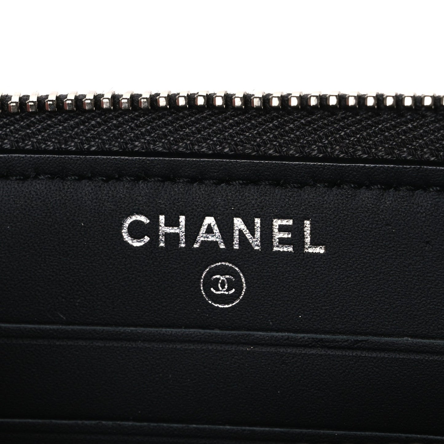 Lambskin Studded Small Timeless CC Zip Around Wallet Black