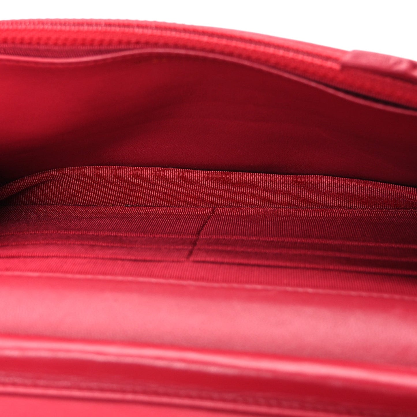 Lambskin Quilted Wallet On Chain WOC Dark Pink