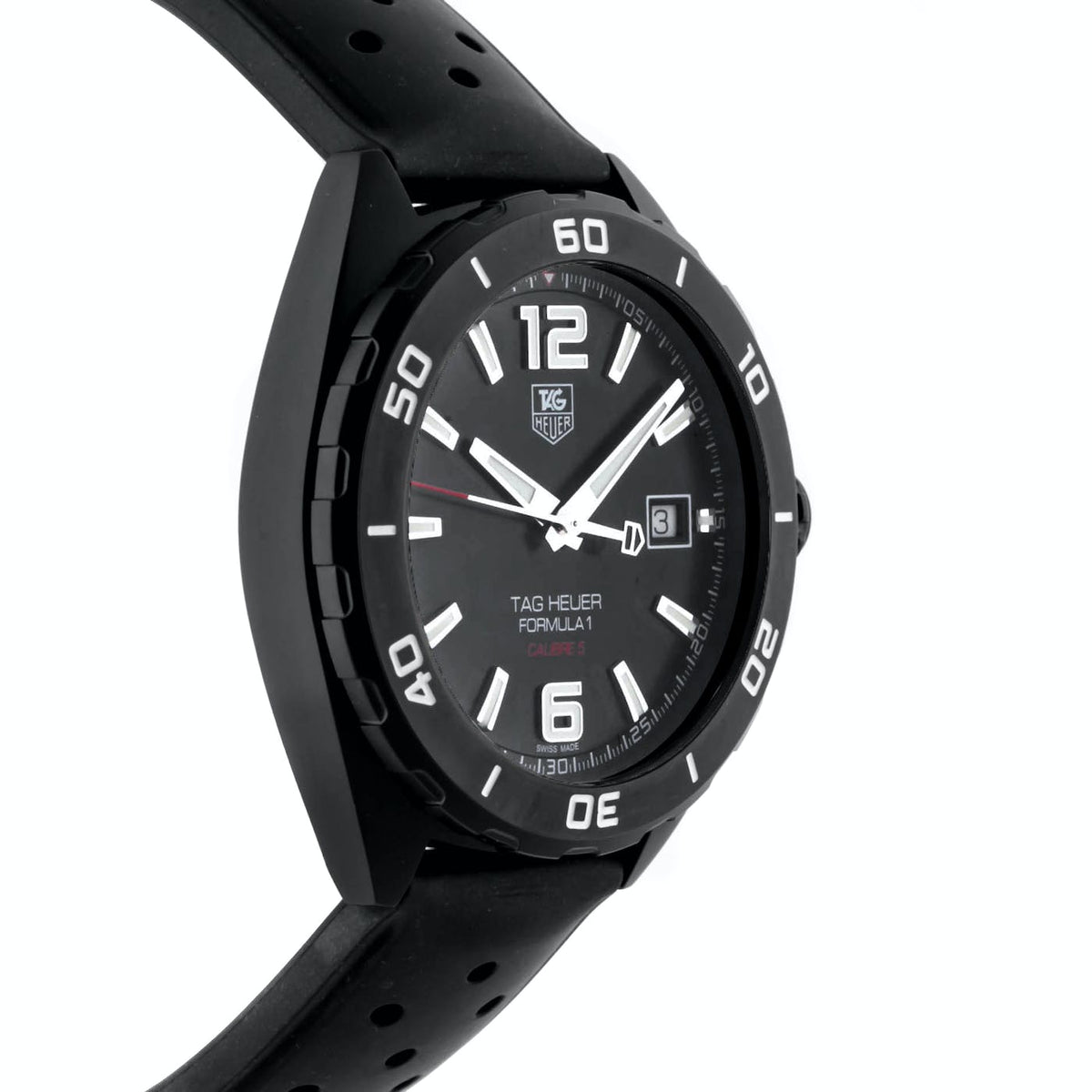 Tag Heuer Formula 1 Automatic Black Dial Black Rubber Strap Watch for Men - WAZ2115.FT8023
