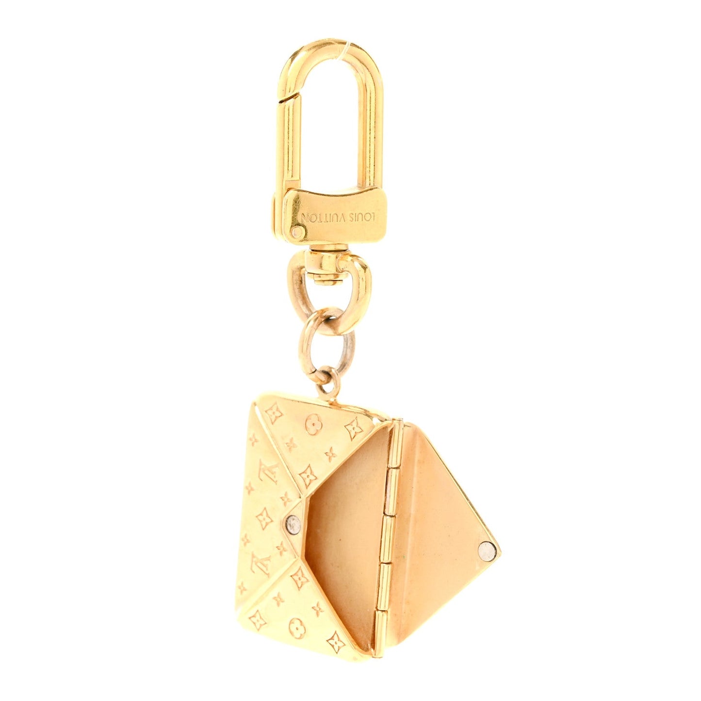 Love Note Envelope Bag Charm Key Holder Gold