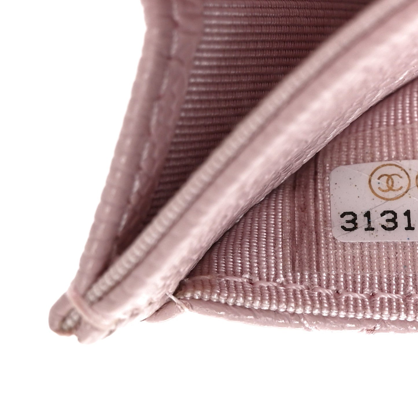 Caviar Quilted Flap Card Holder Wallet Light Pink