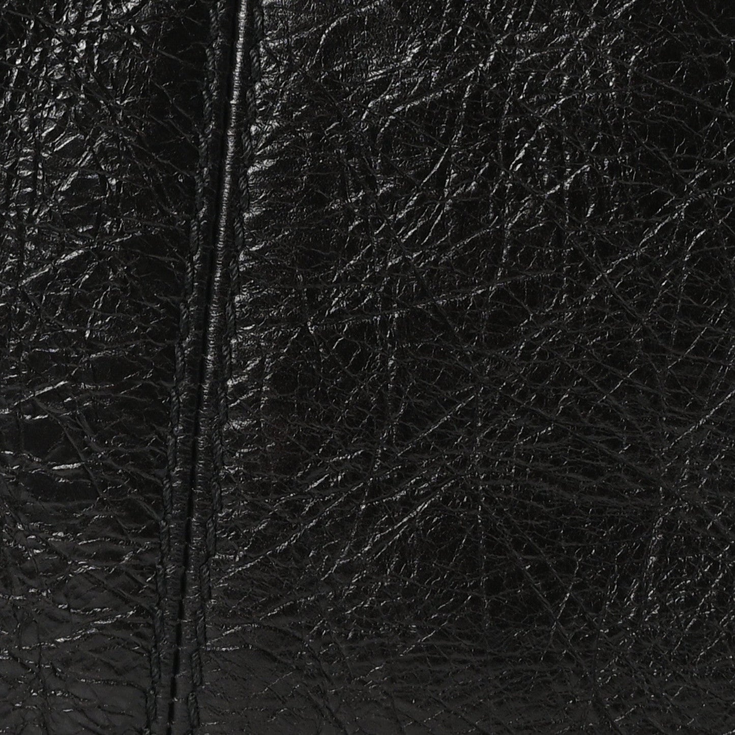 Crinkled Calfskin Large Grand Tour Multipocket Bag Black