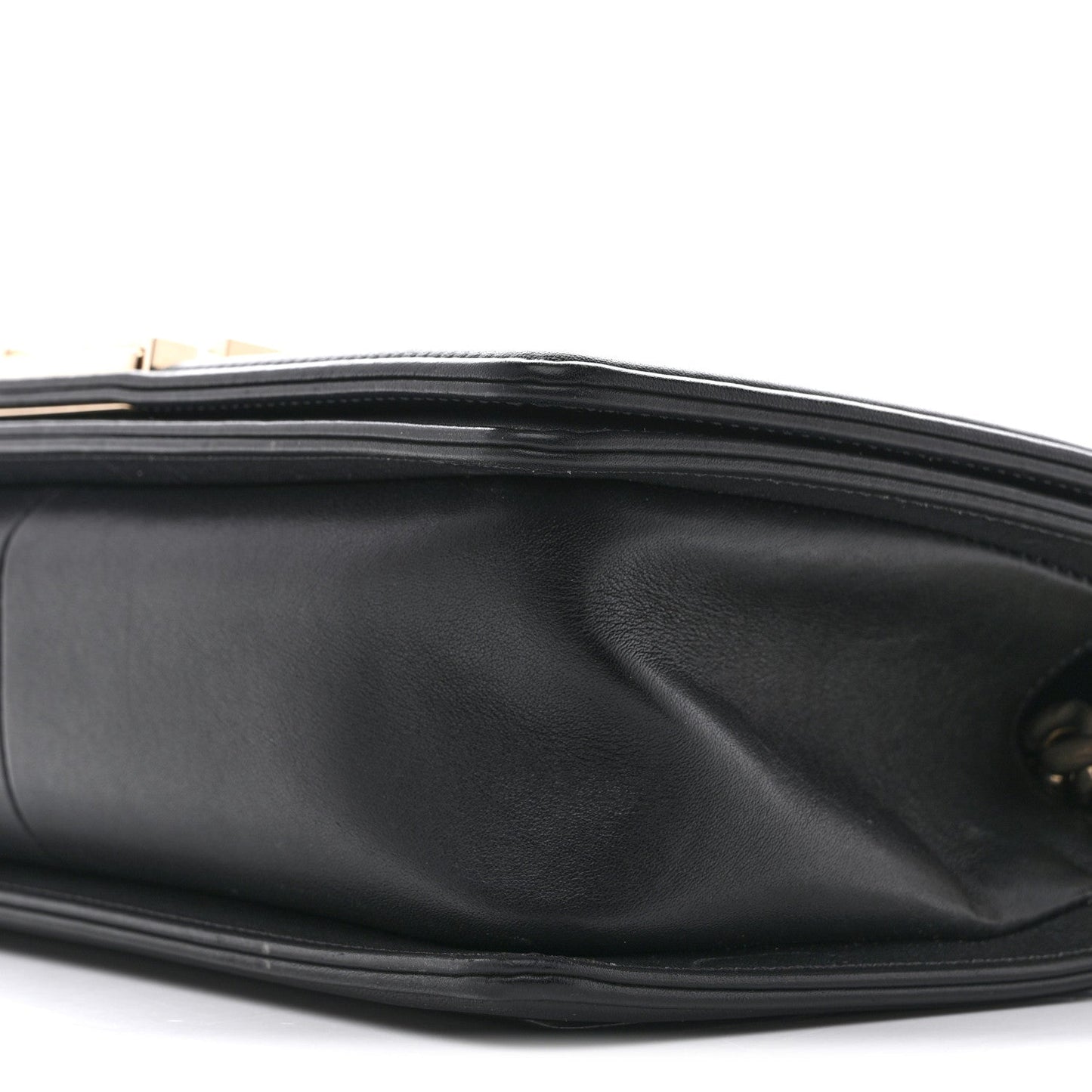 Calfskin Braided Medium Boy Flap Black