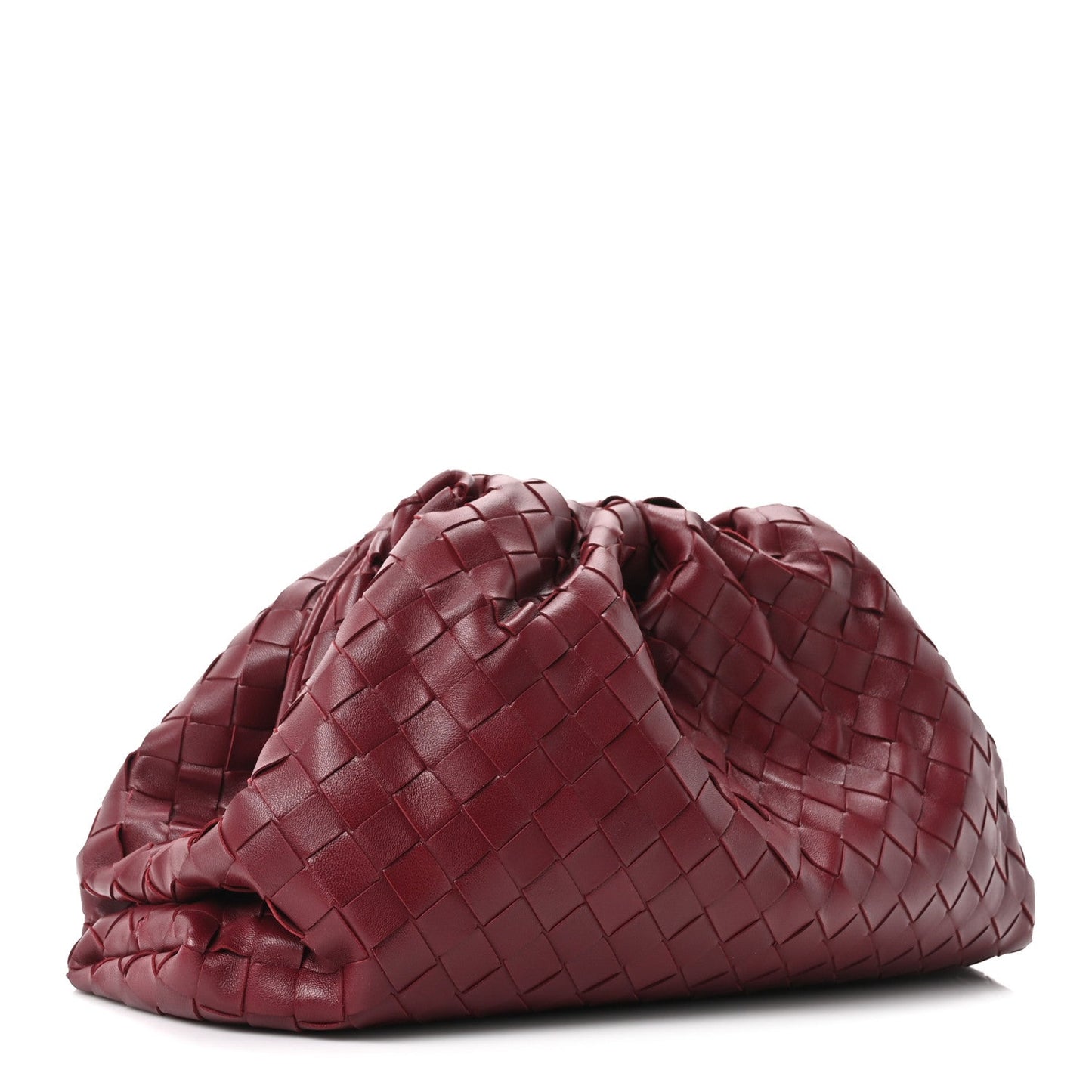 Nappa Maxi Intrecciato The Pouch Oversized Clutch Bordeaux