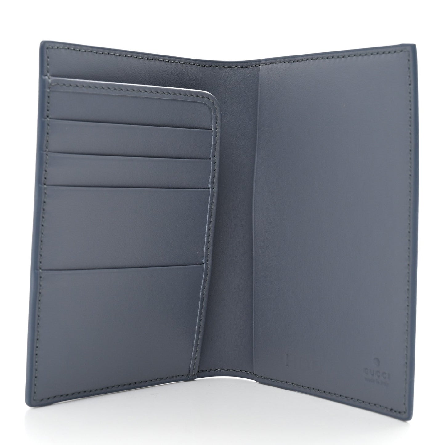 GG Supreme Monogram Passport Case Dark Blue