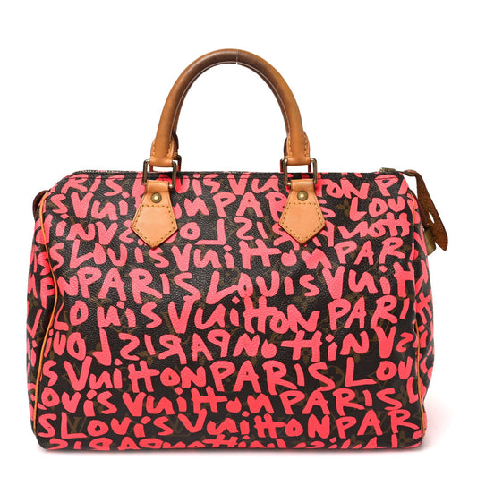 Monogram Graffiti Speedy 30 Fuchsia