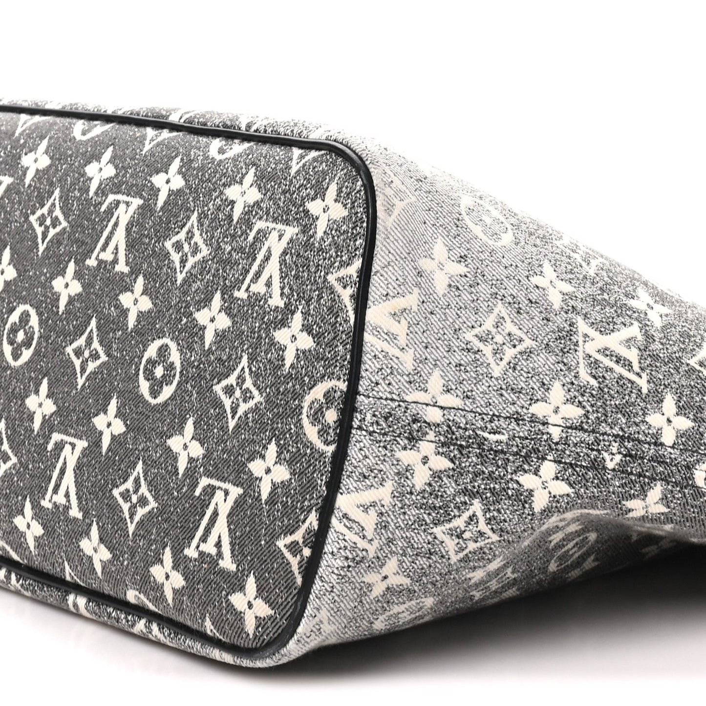 Denim Monogram Jacquard Neverfull MM Grey