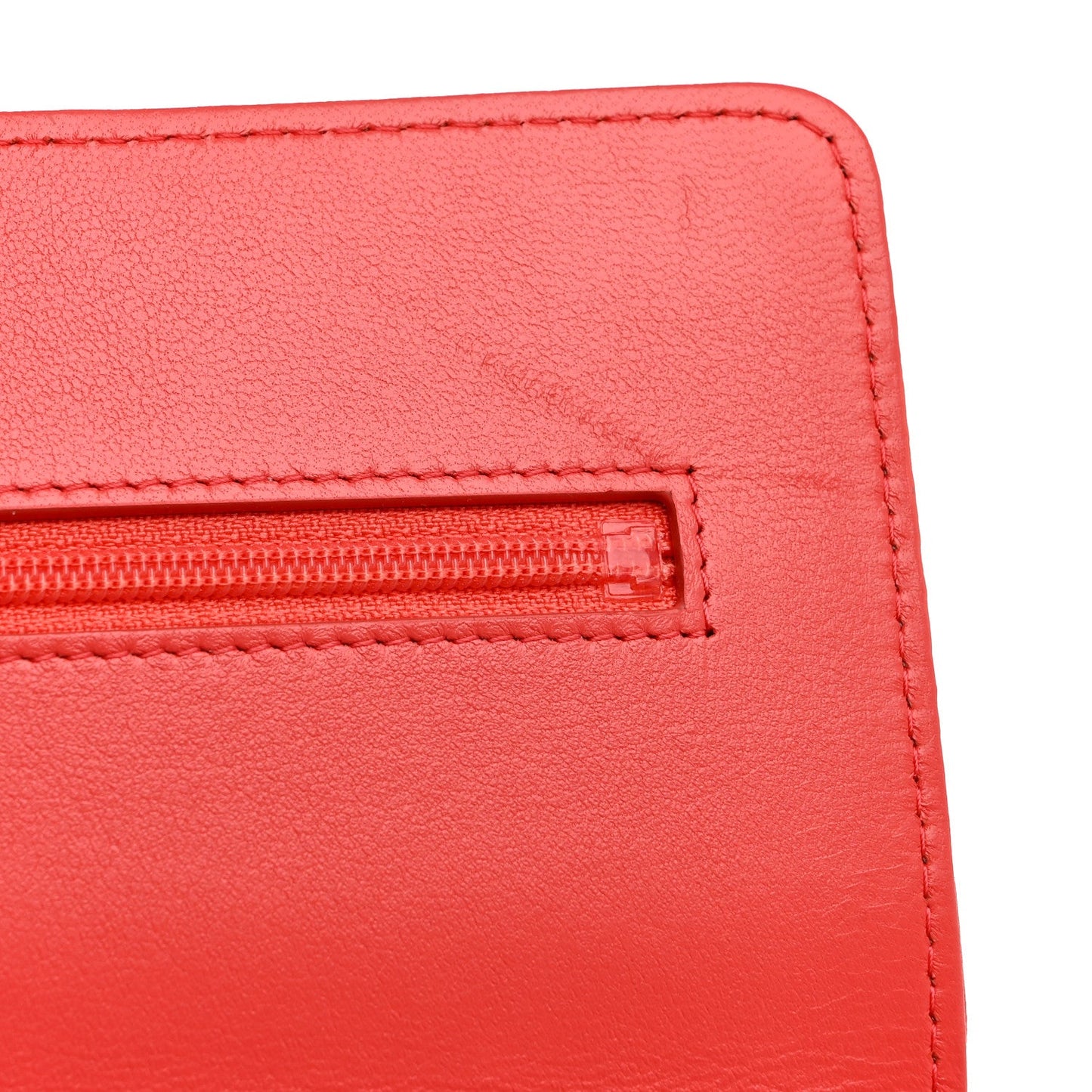 Lambskin Quilted Chanel 19 Wallet On Chain WOC Coral