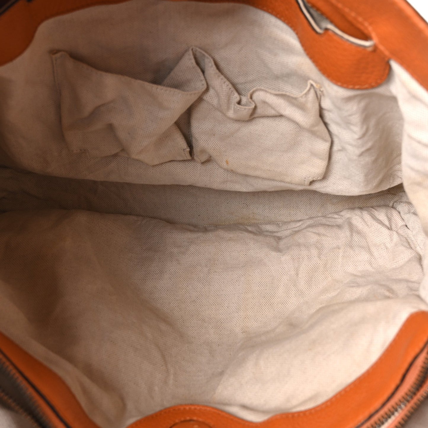 Cellarius Calfskin Large Bamboo Shopper Tote Orange